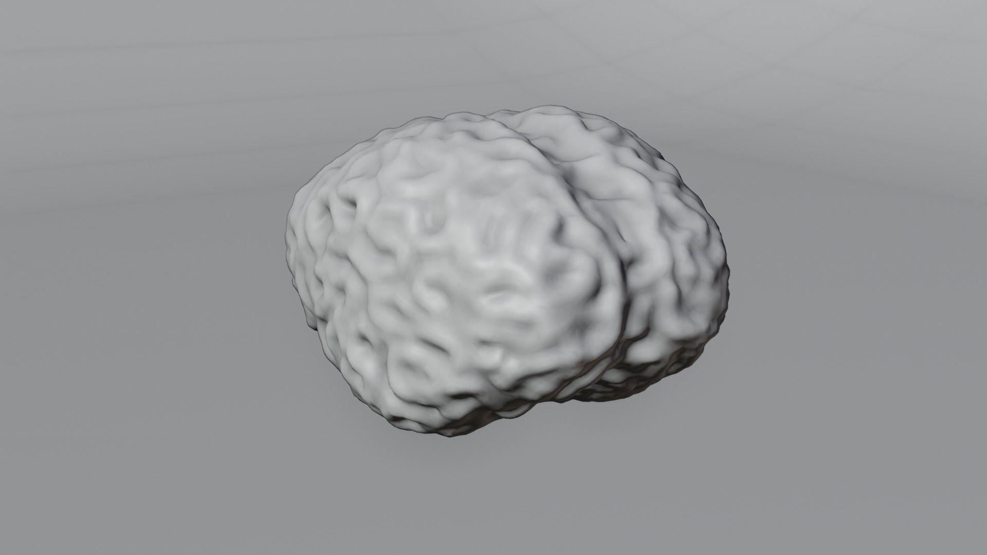 Brain Low-poly 3D model_2