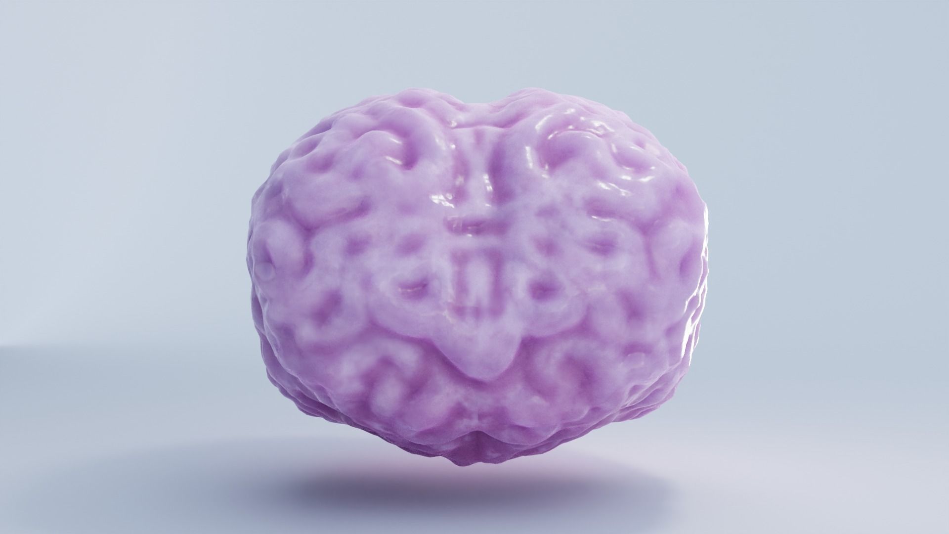 Brain Low-poly 3D model_6