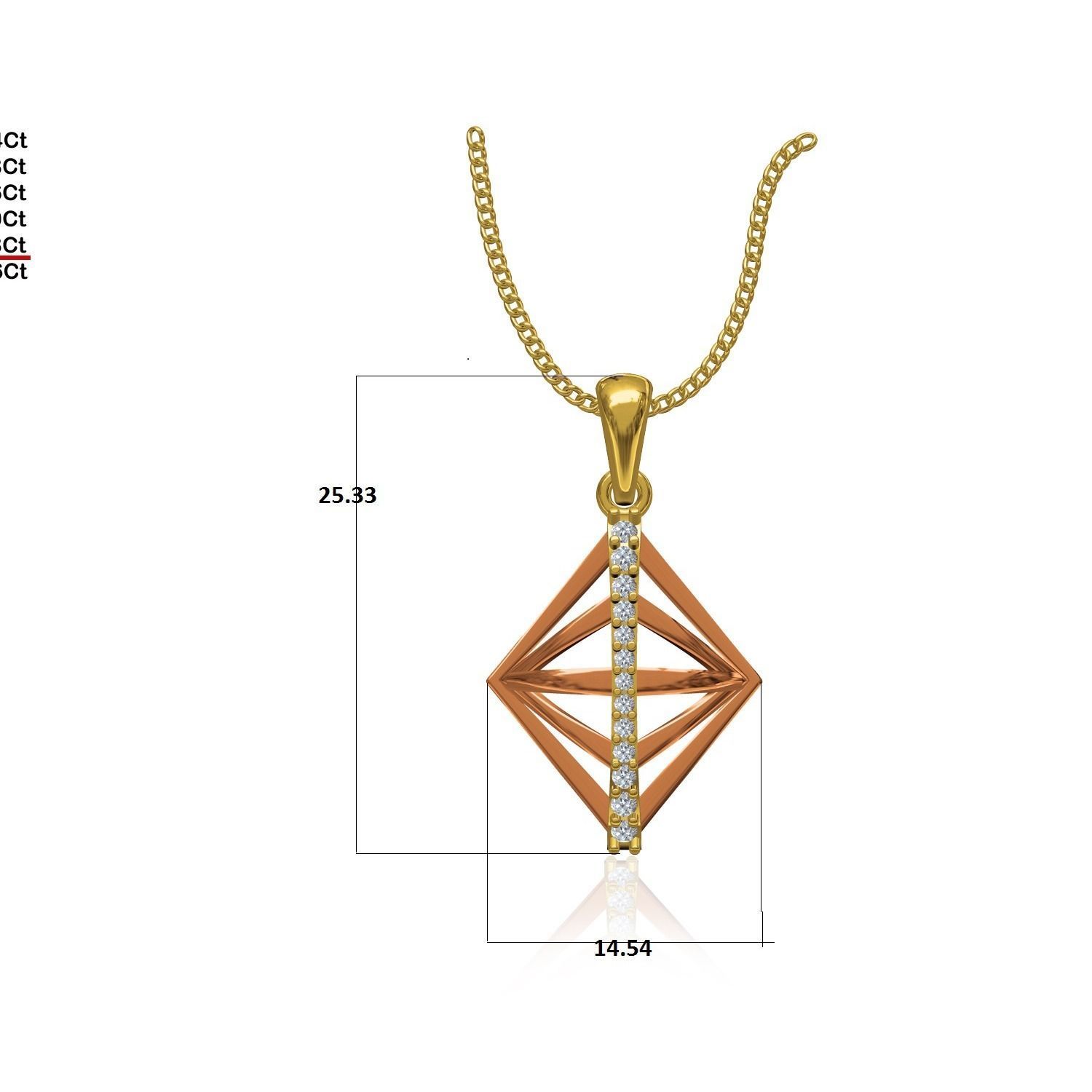 Women Pendant STL OBJ FBX Renders Details 3D print model_18
