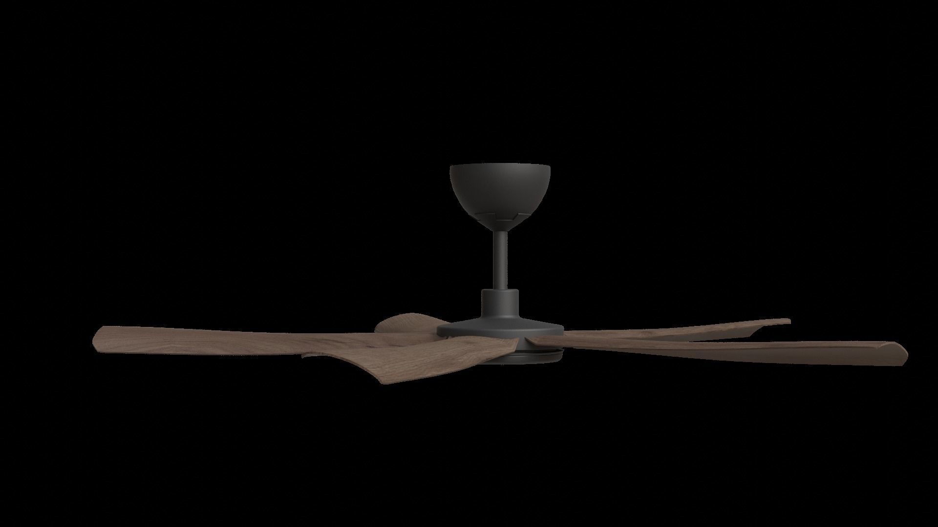 Bronx 56 Dc Ceiling Fan Dark Koa Low-poly 3D model_3