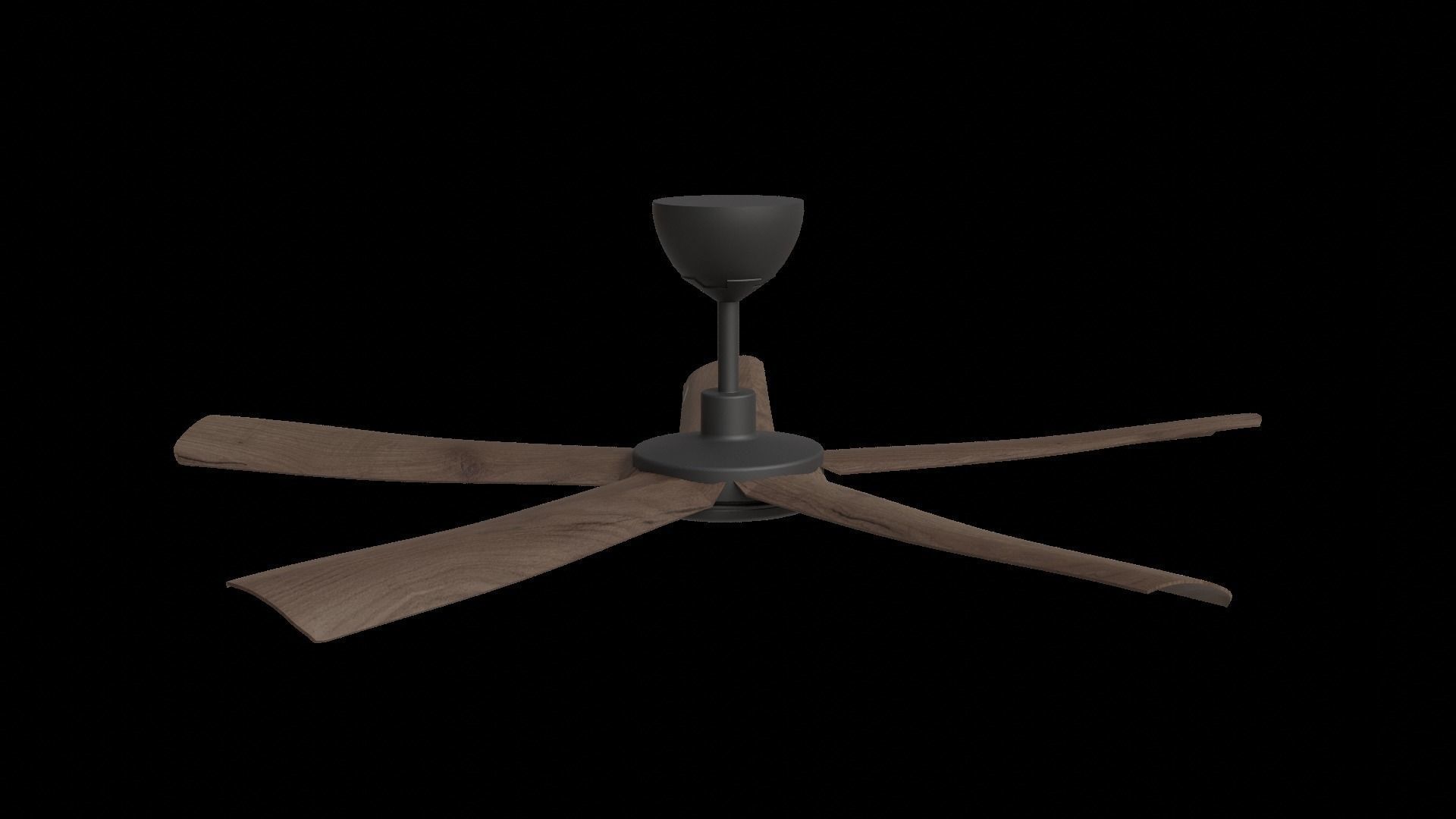 Bronx 56 Dc Ceiling Fan Dark Koa Low-poly 3D model_5