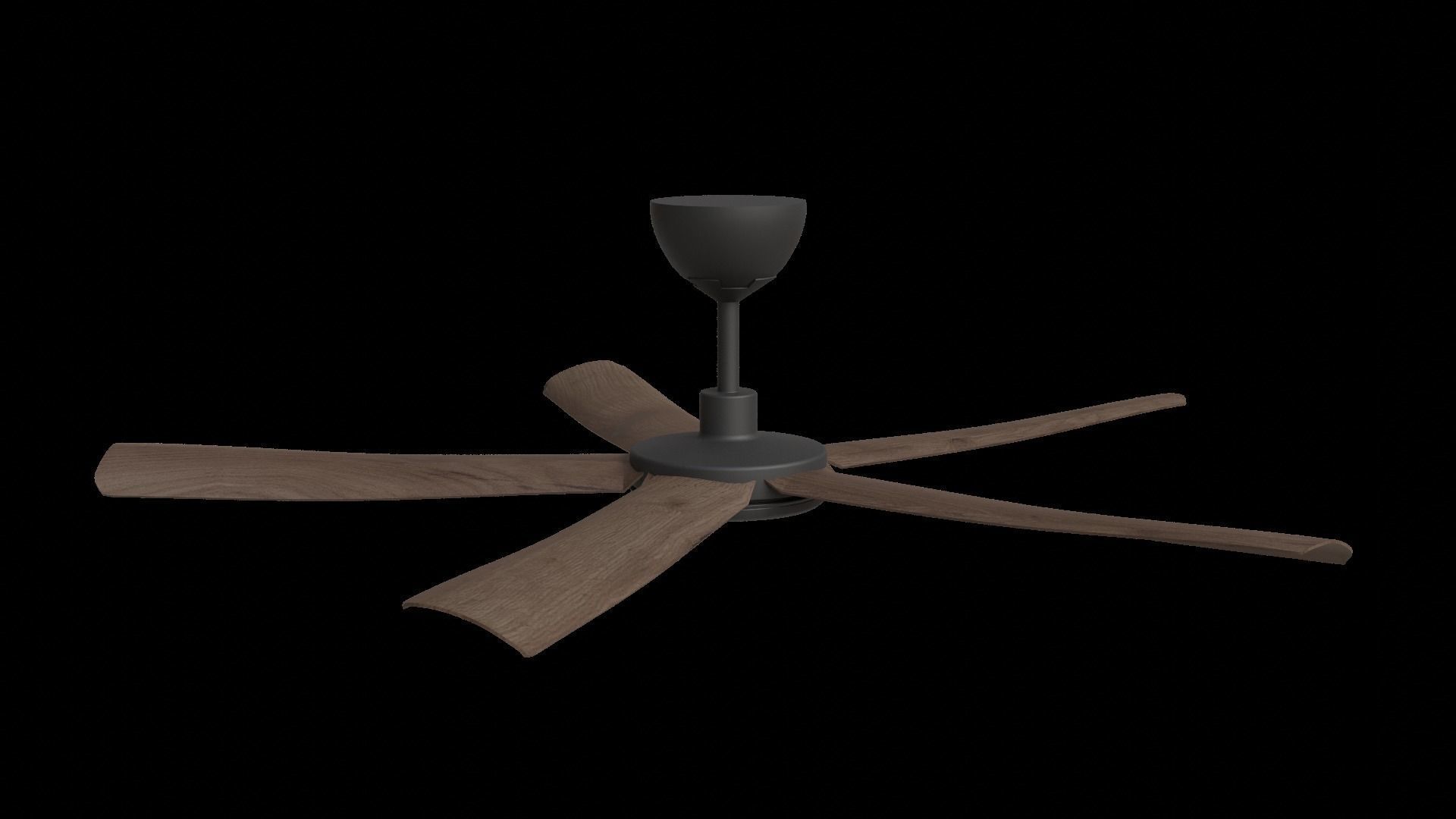 Bronx 56 Dc Ceiling Fan Dark Koa Low-poly 3D model_4