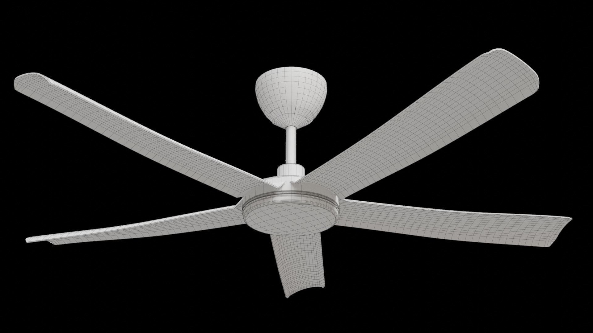 Bronx 56 Dc Ceiling Fan Dark Koa Low-poly 3D model_2