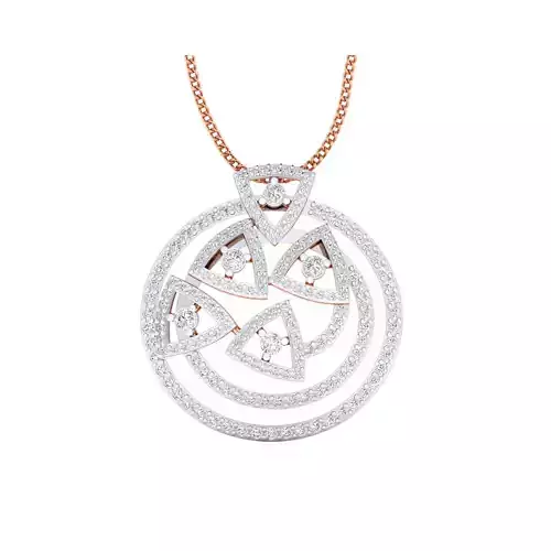 Women Flower Pendant STL OBJ FBX Renders Details