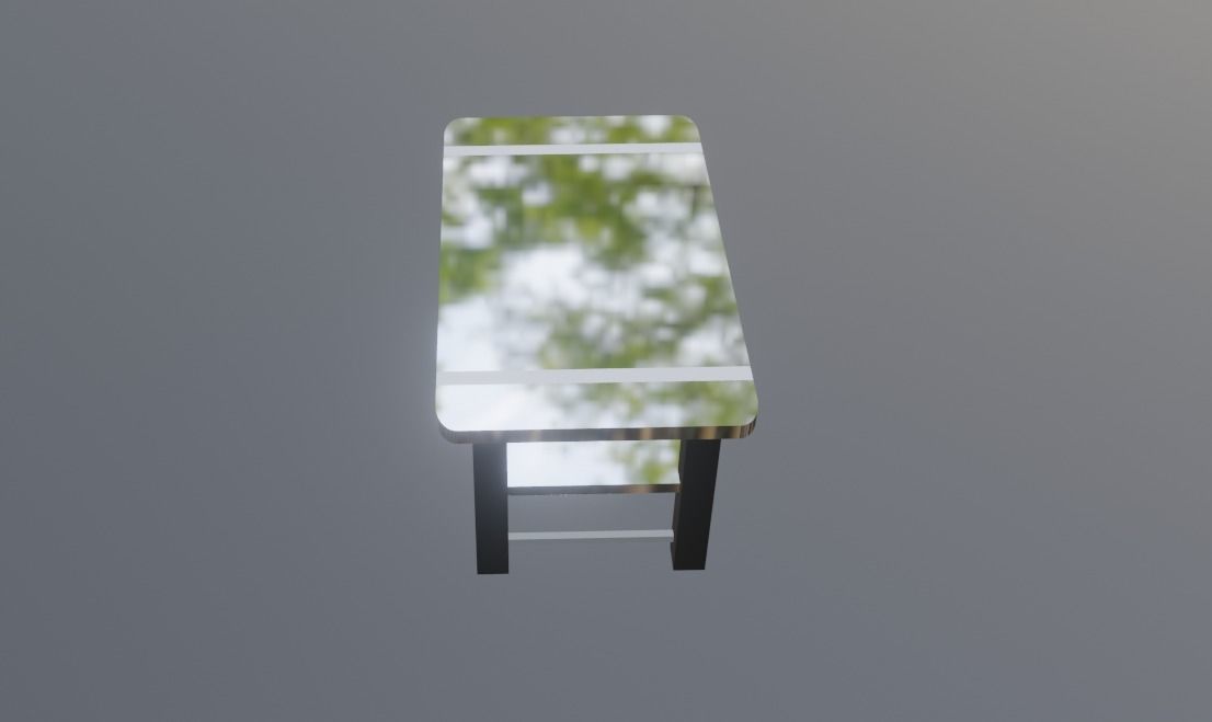 Modern Glass Table for Virtual Environments 3D model_3
