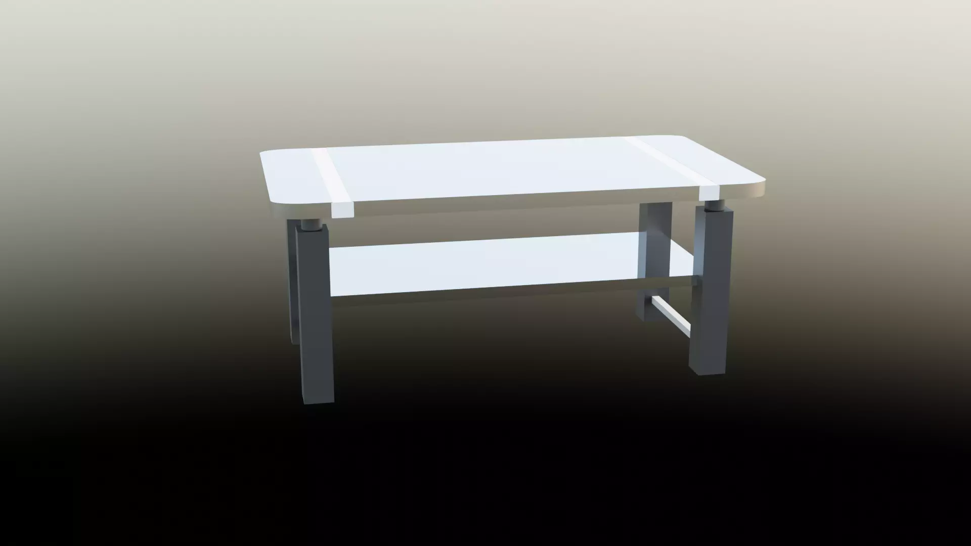 Modern Glass Table for Virtual Environments 3D model_0