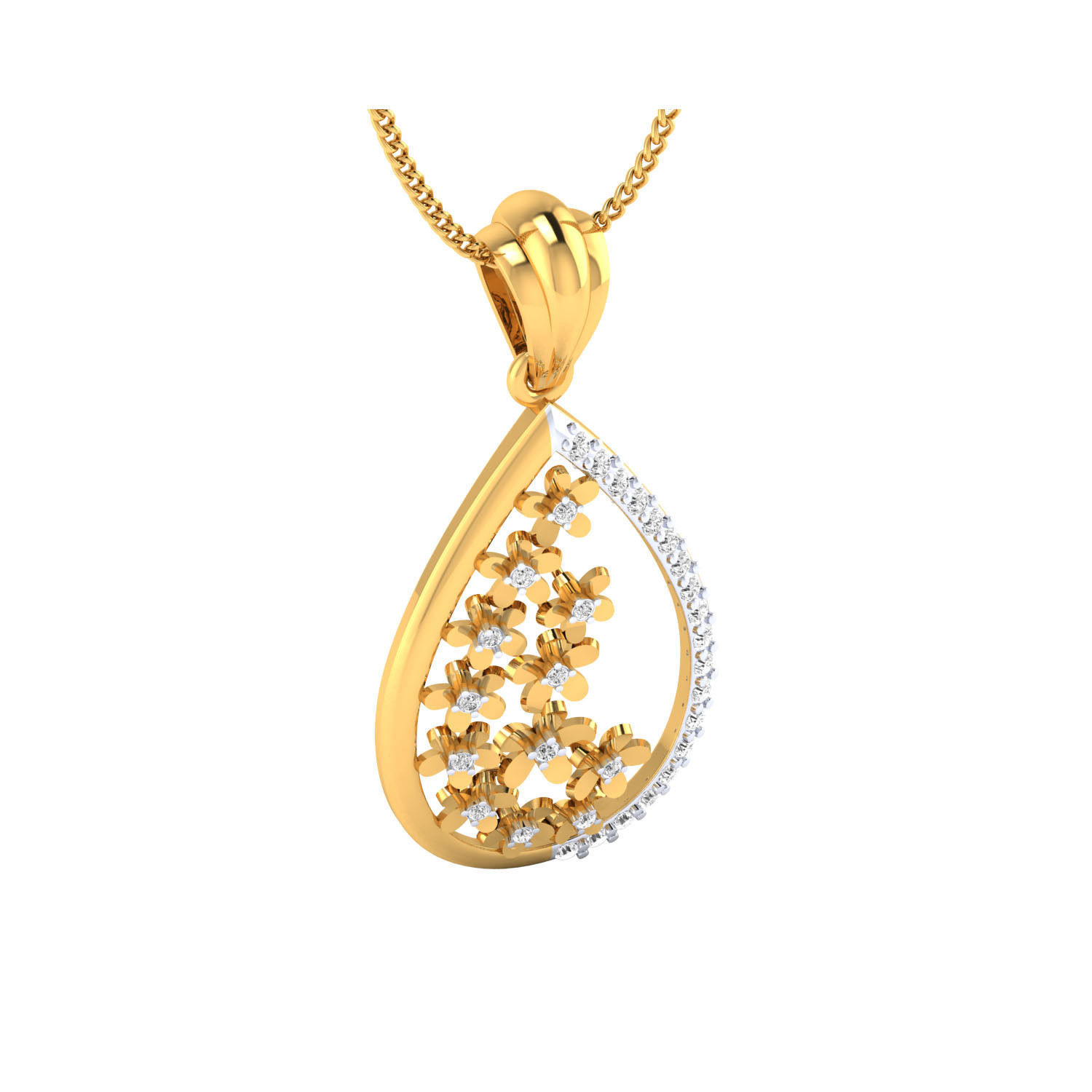 Women Pendant STL OBJ FBX Renders Details 3D print model_12