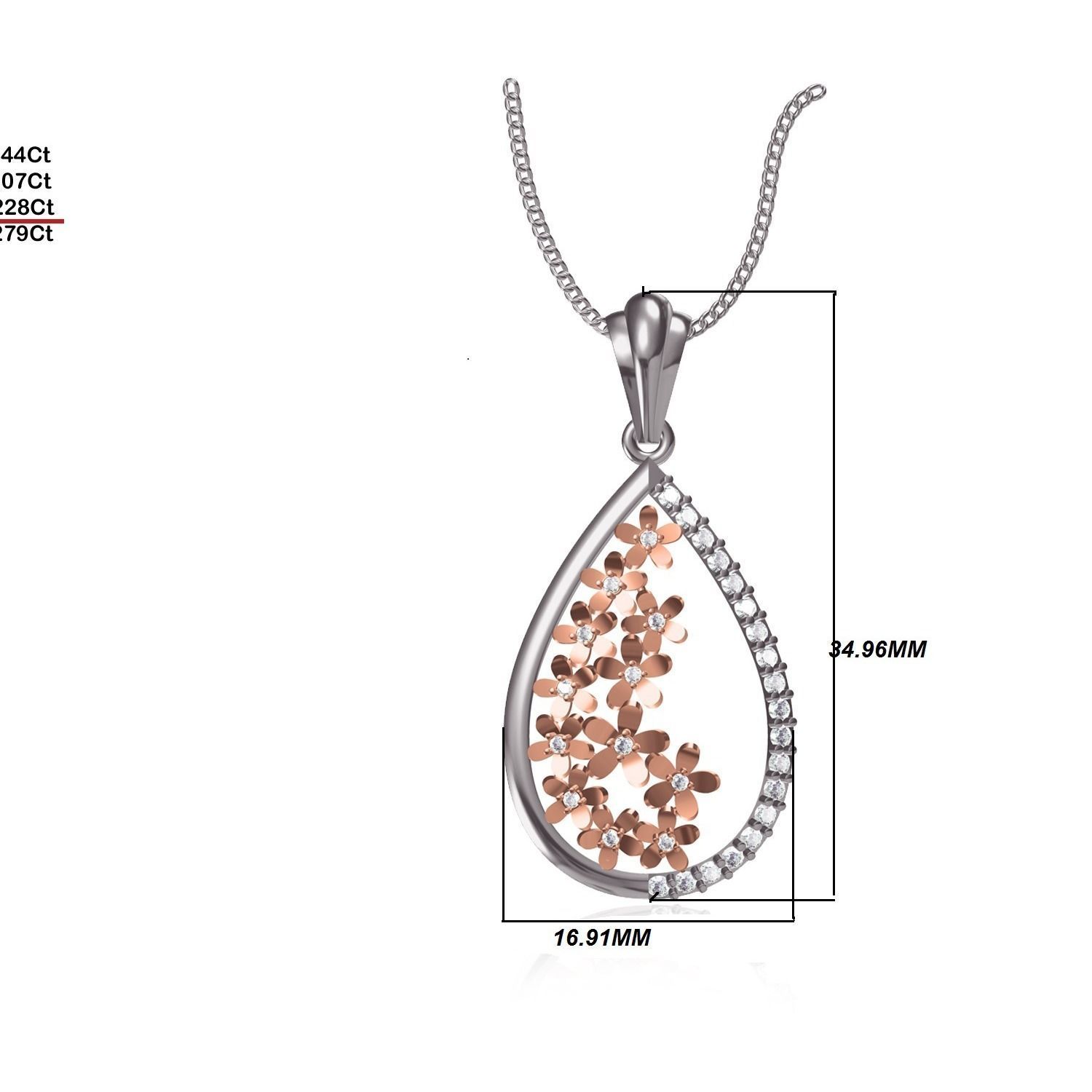 Women Pendant STL OBJ FBX Renders Details 3D print model_18