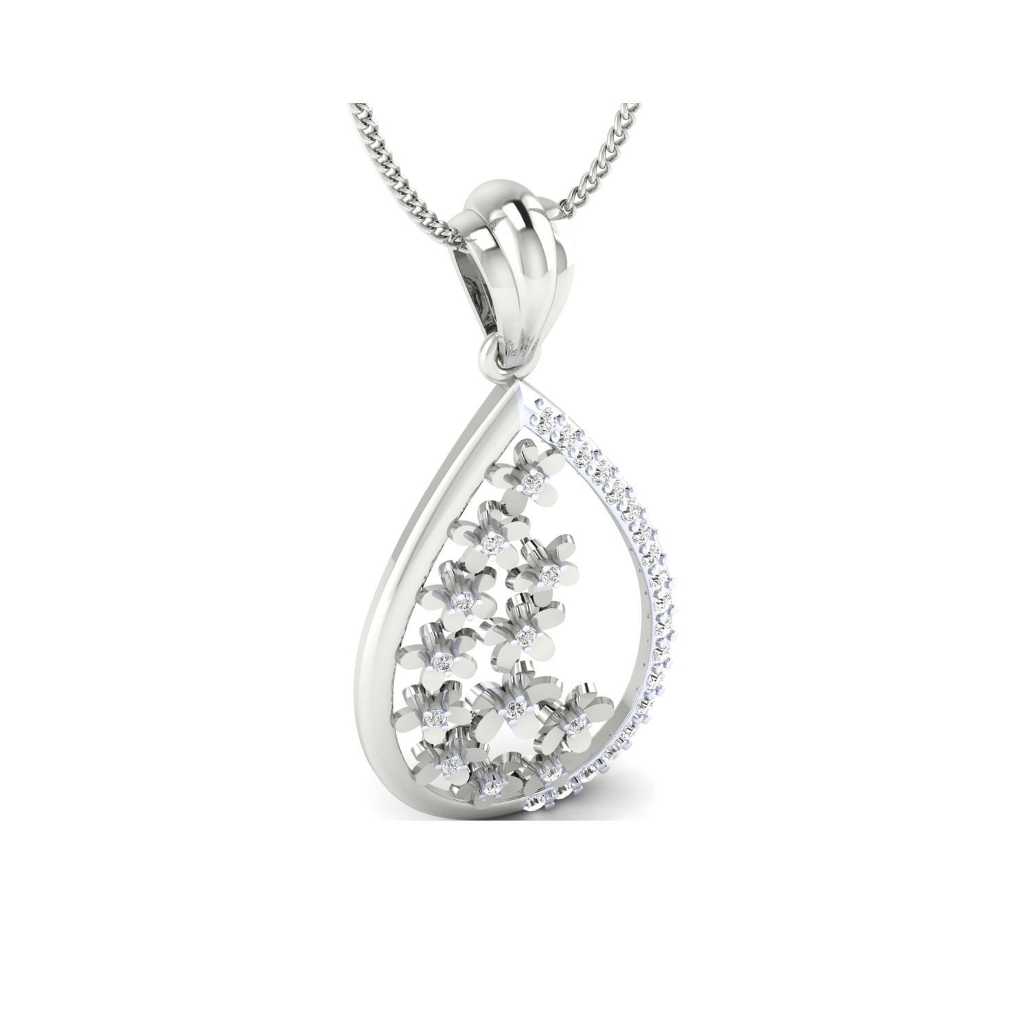 Women Pendant STL OBJ FBX Renders Details 3D print model_7