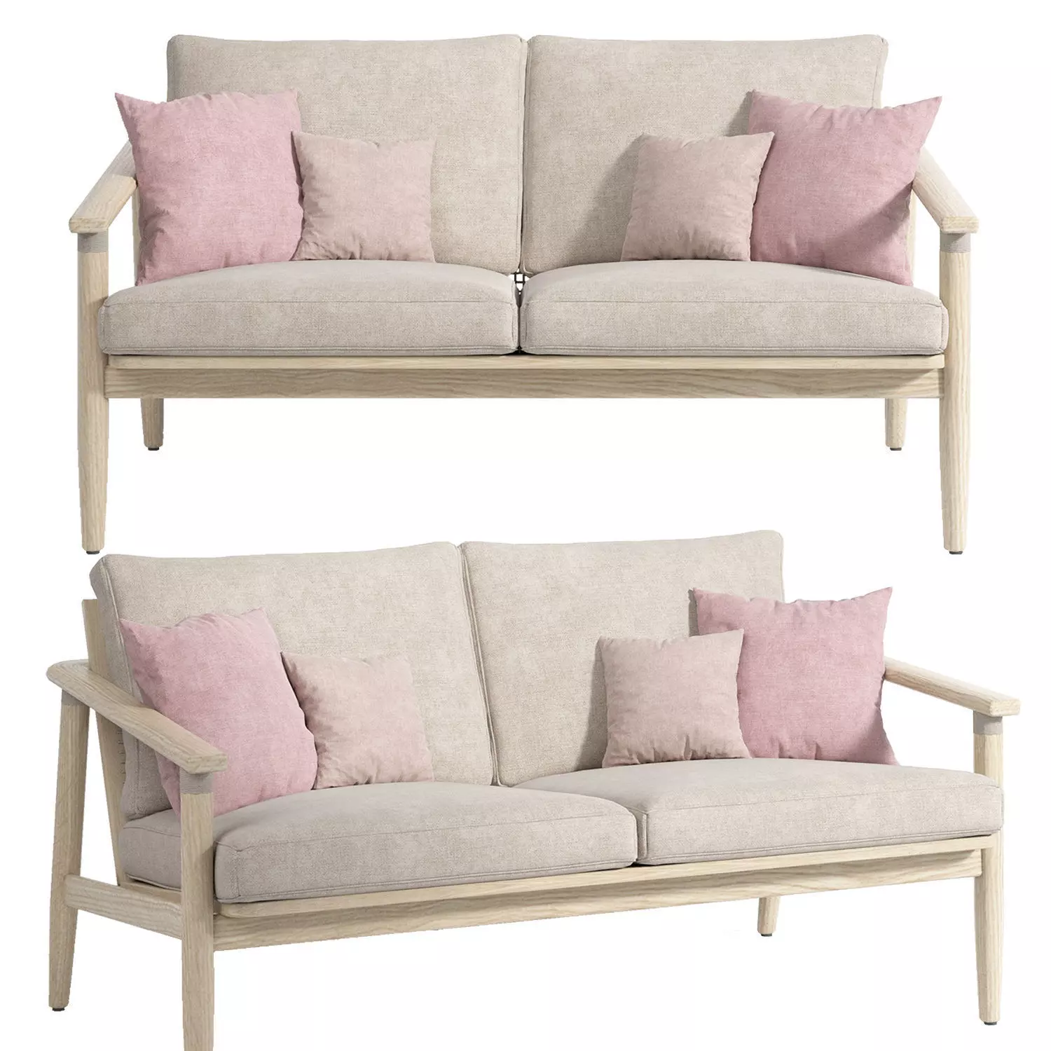 David lounge sofa 2S 3D model