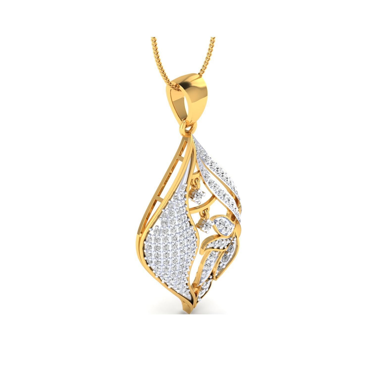 Women Pendant STL OBJ FBX Renders Details 3D print model_5