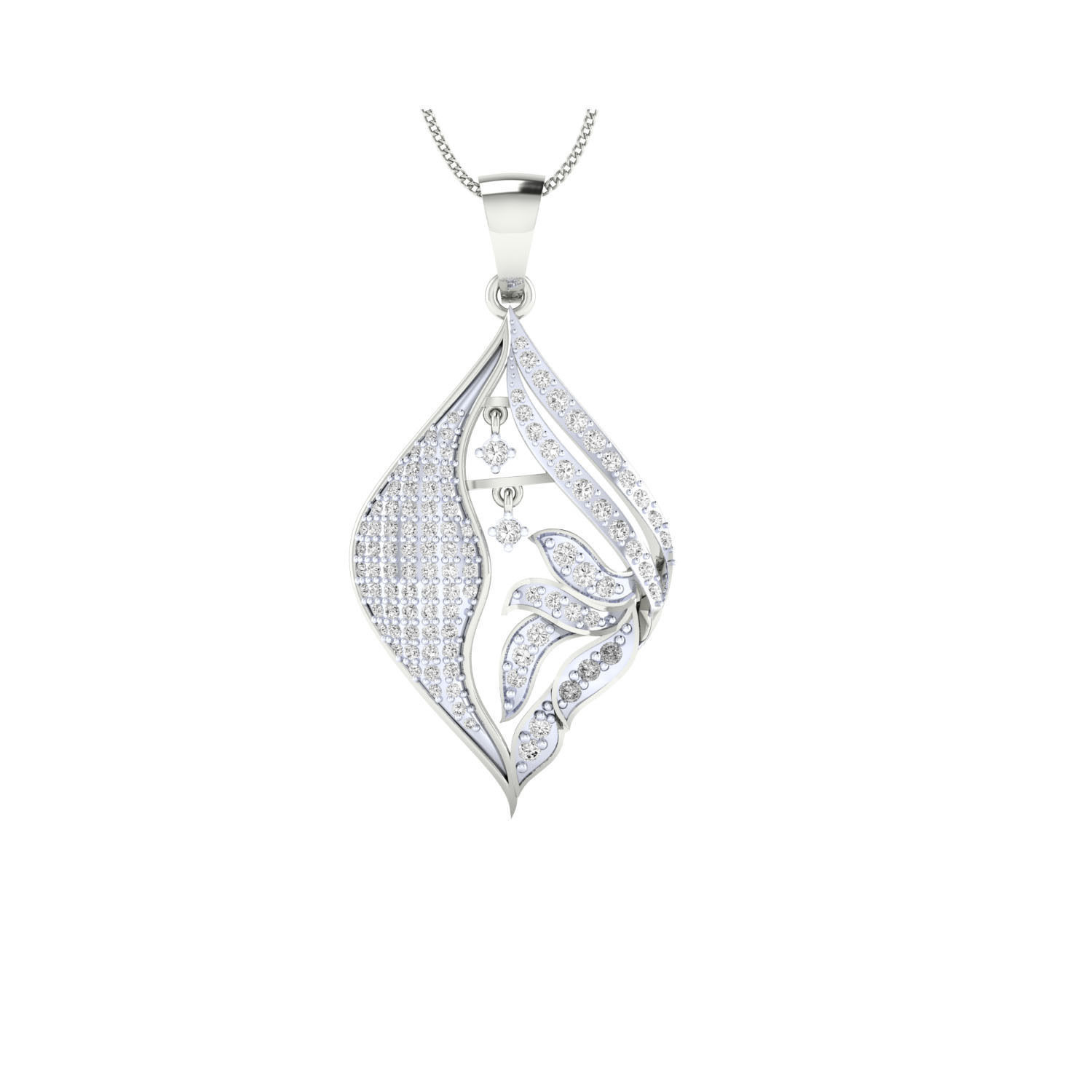 Women Pendant STL OBJ FBX Renders Details 3D print model_15