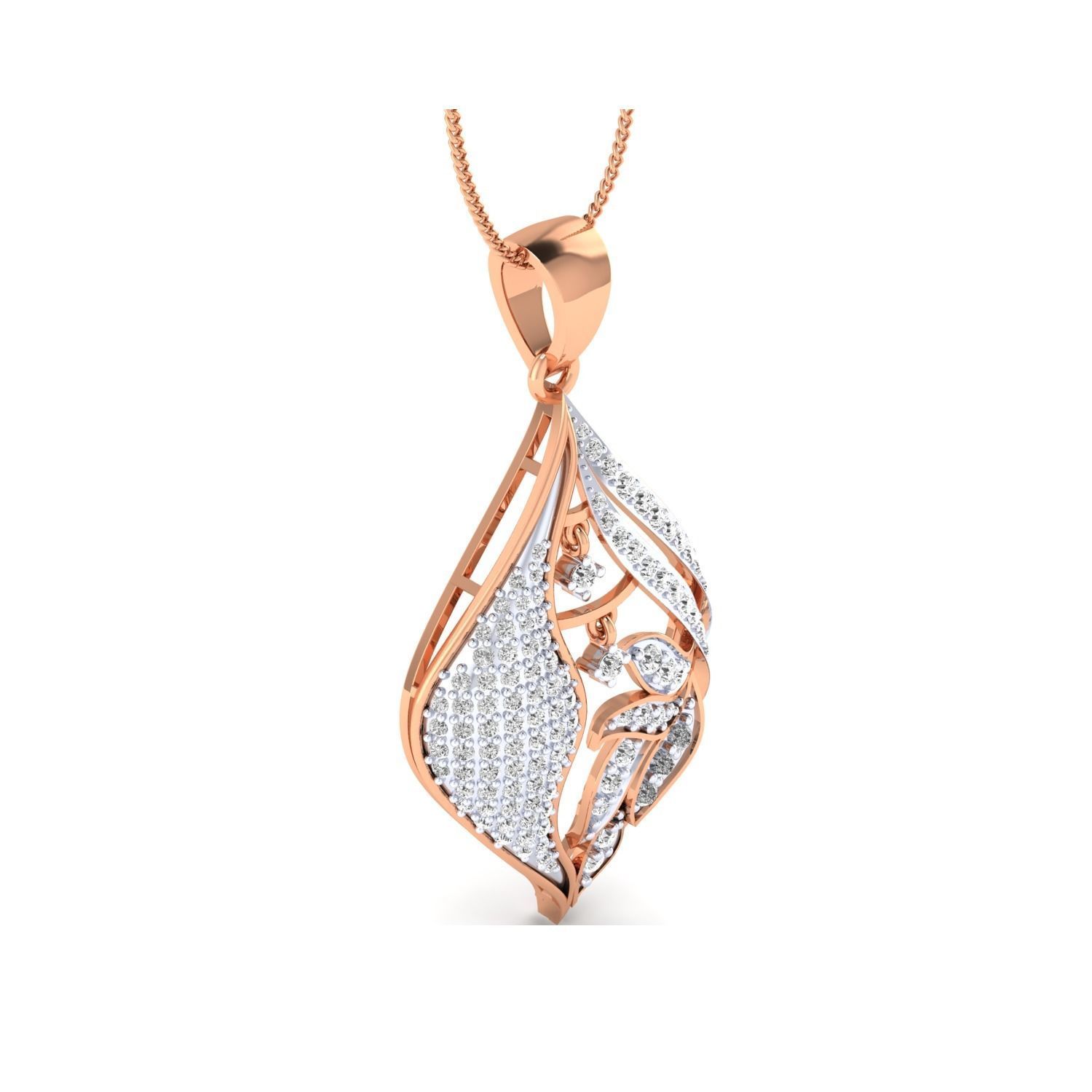 Women Pendant STL OBJ FBX Renders Details 3D print model_3