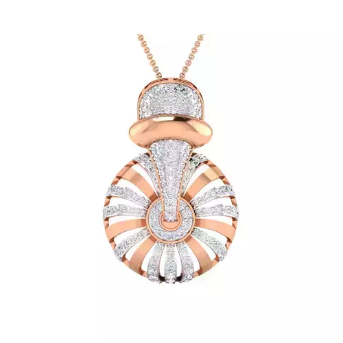 Women Flower Pendant STL OBJ FBX Renders Details