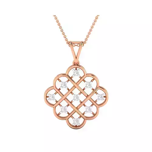 Women Flower Pendant STL OBJ FBX Renders Details