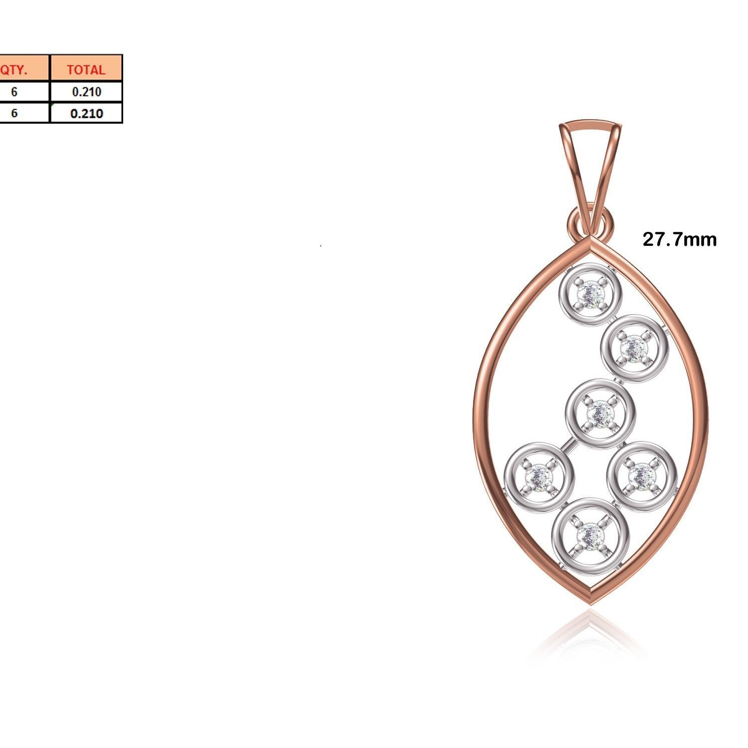 Women Pendant STL OBJ FBX Renders Details 3D print model_17