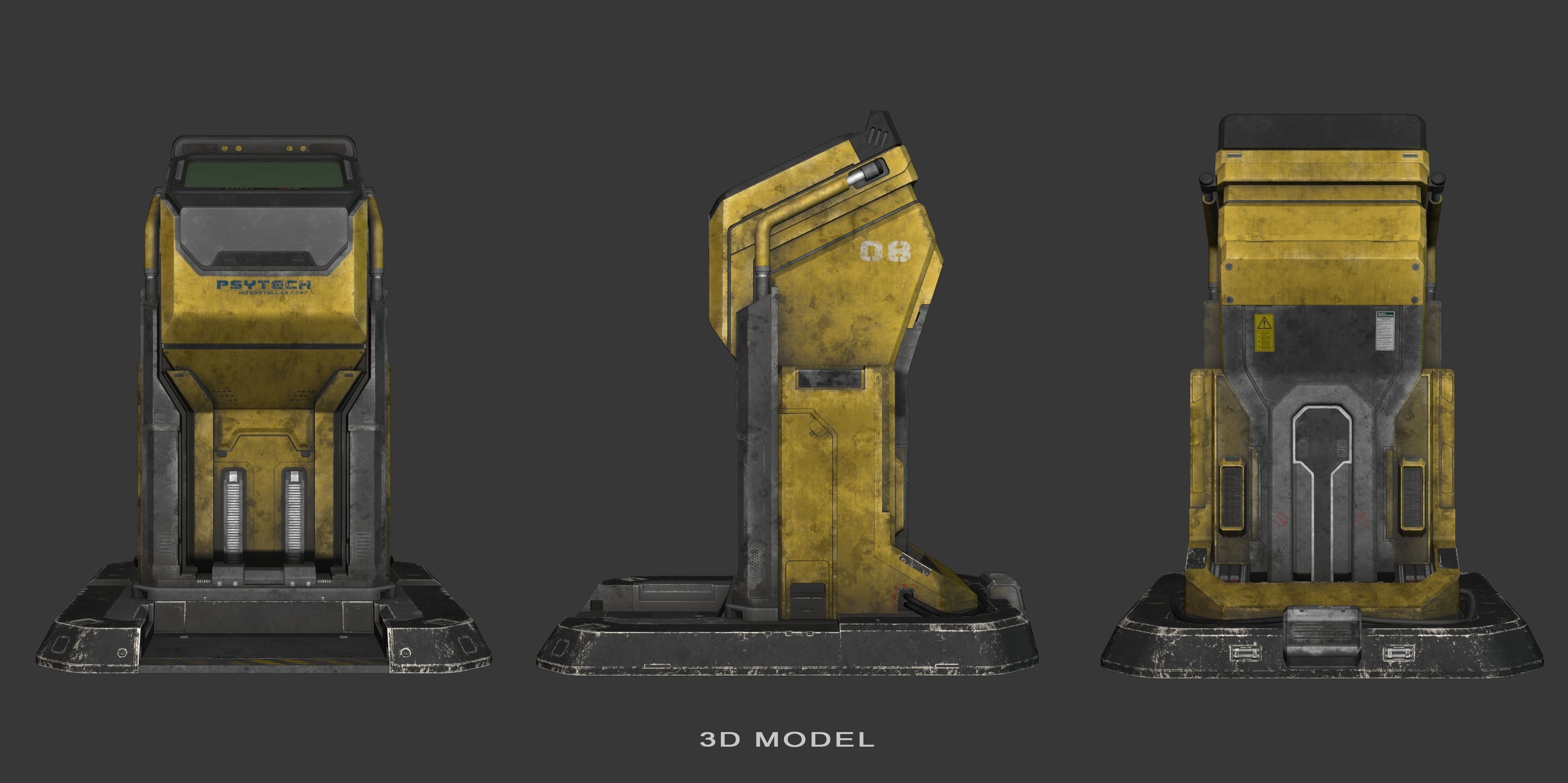 Scifi Terminal 3D model_5