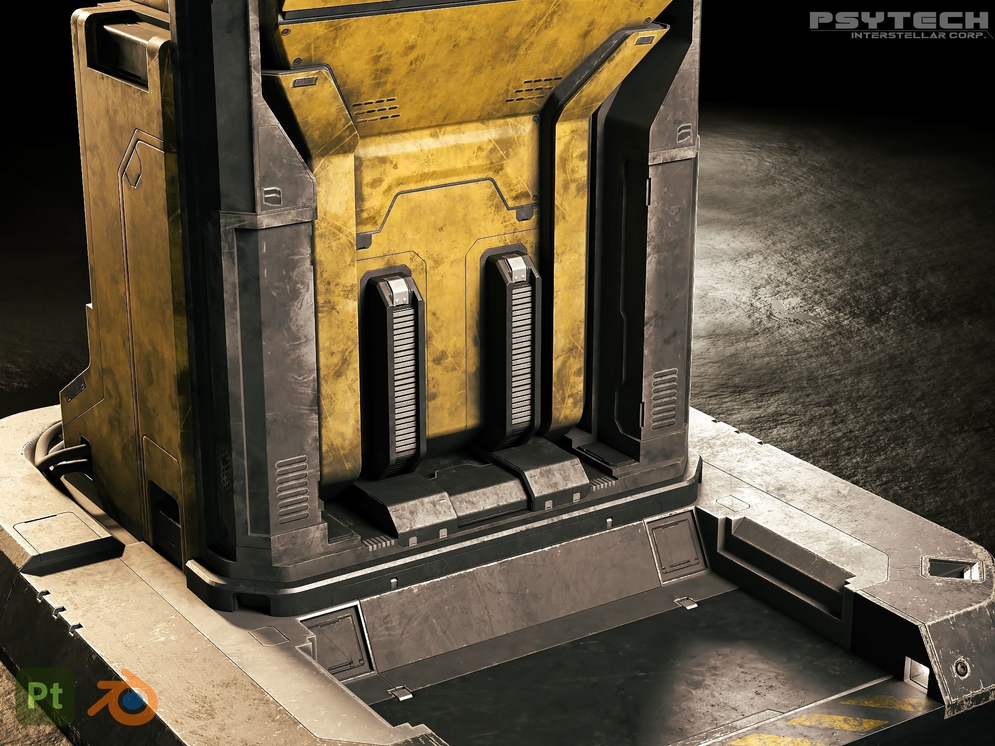 Scifi Terminal 3D model_2