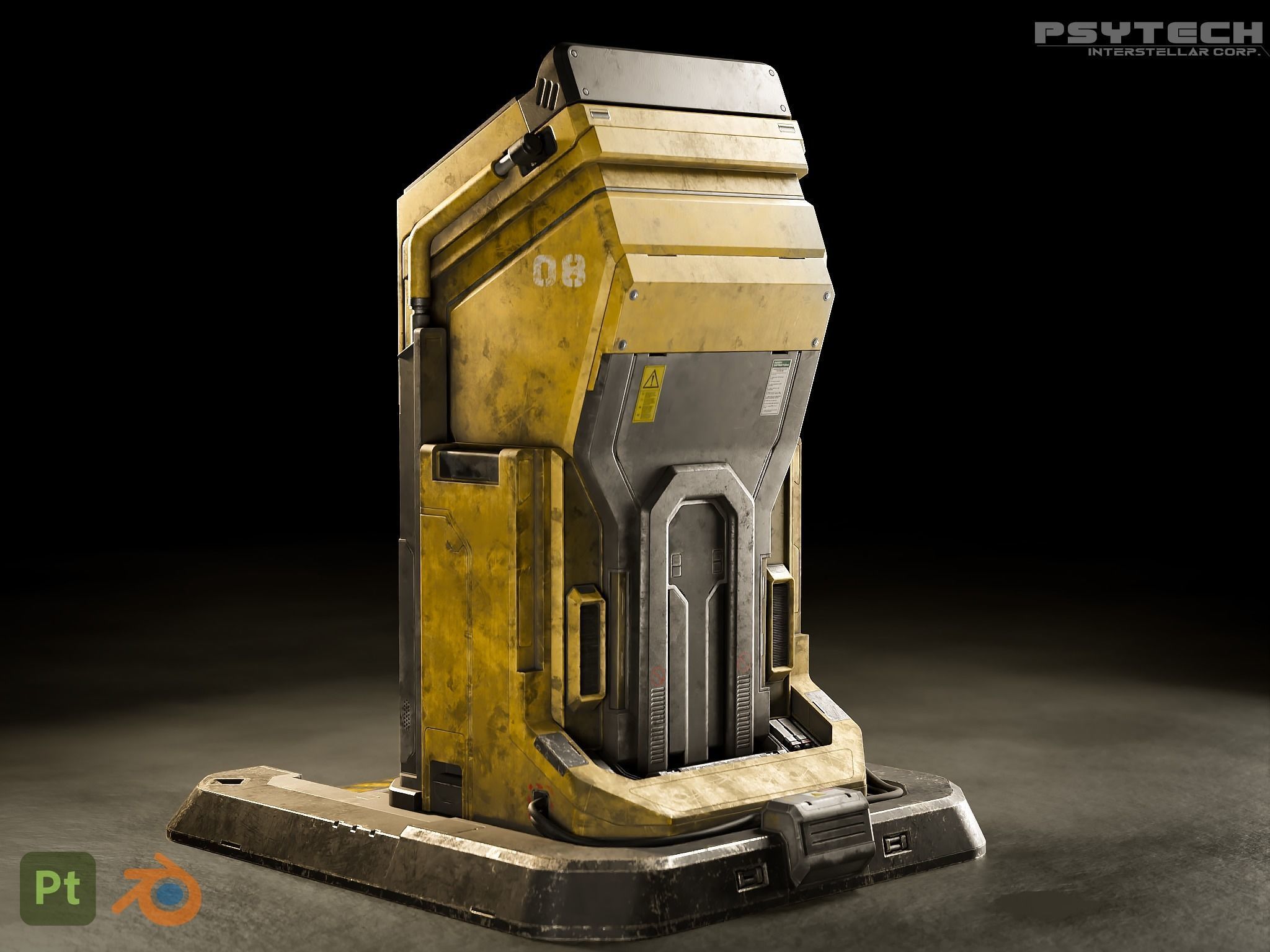 Scifi Terminal 3D model_1