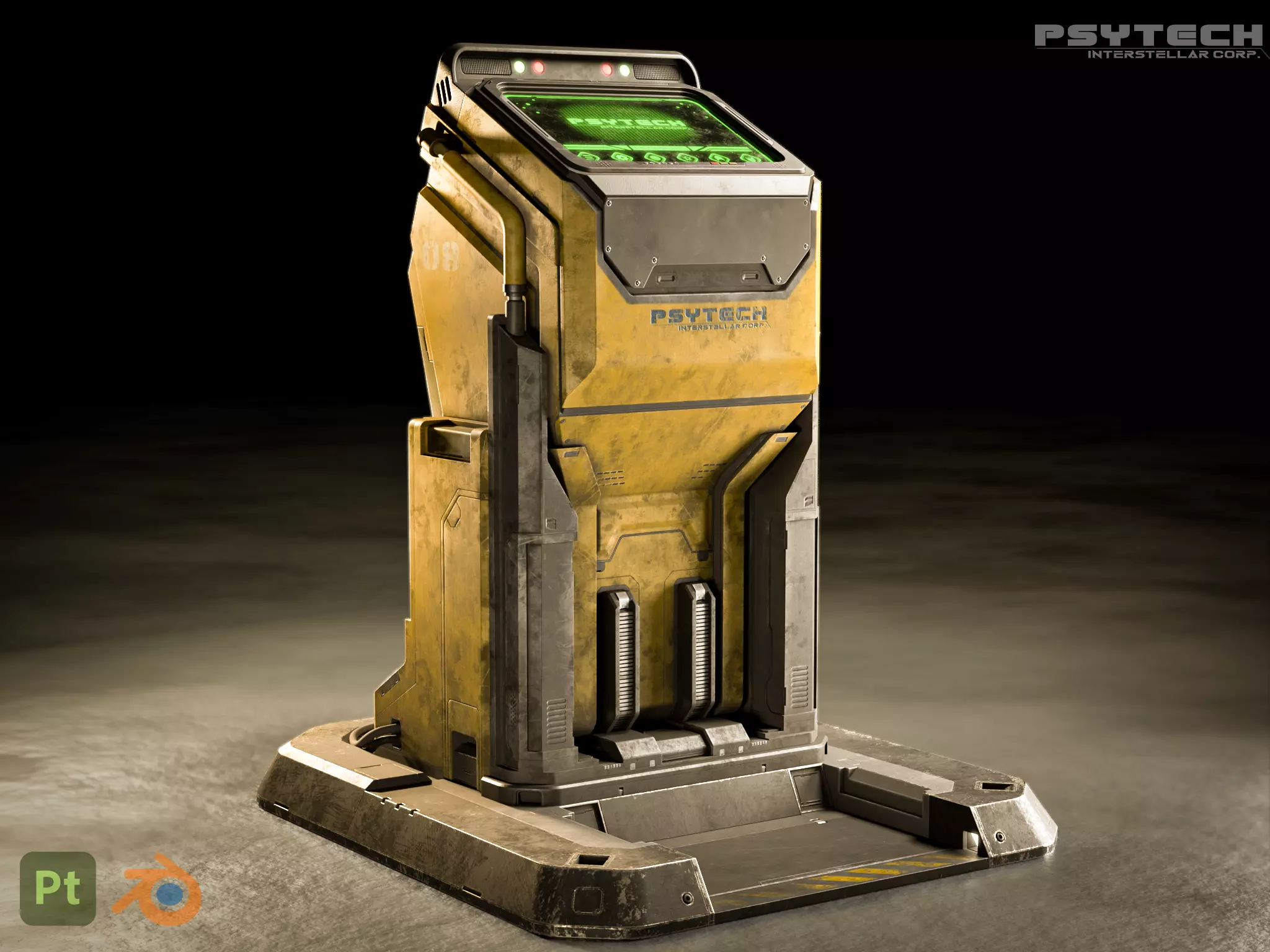 Scifi Terminal 3D model_0