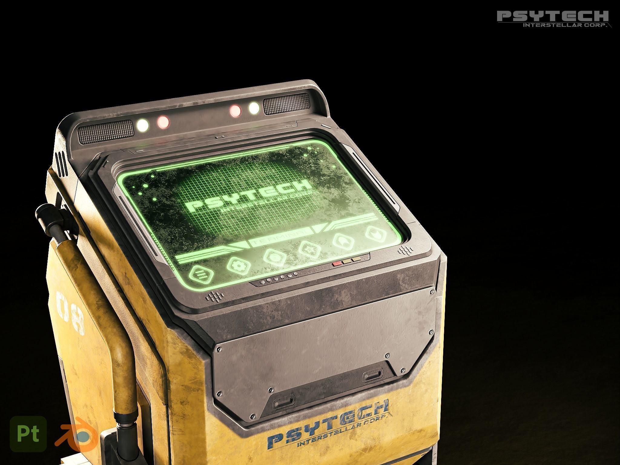 Scifi Terminal 3D model_3