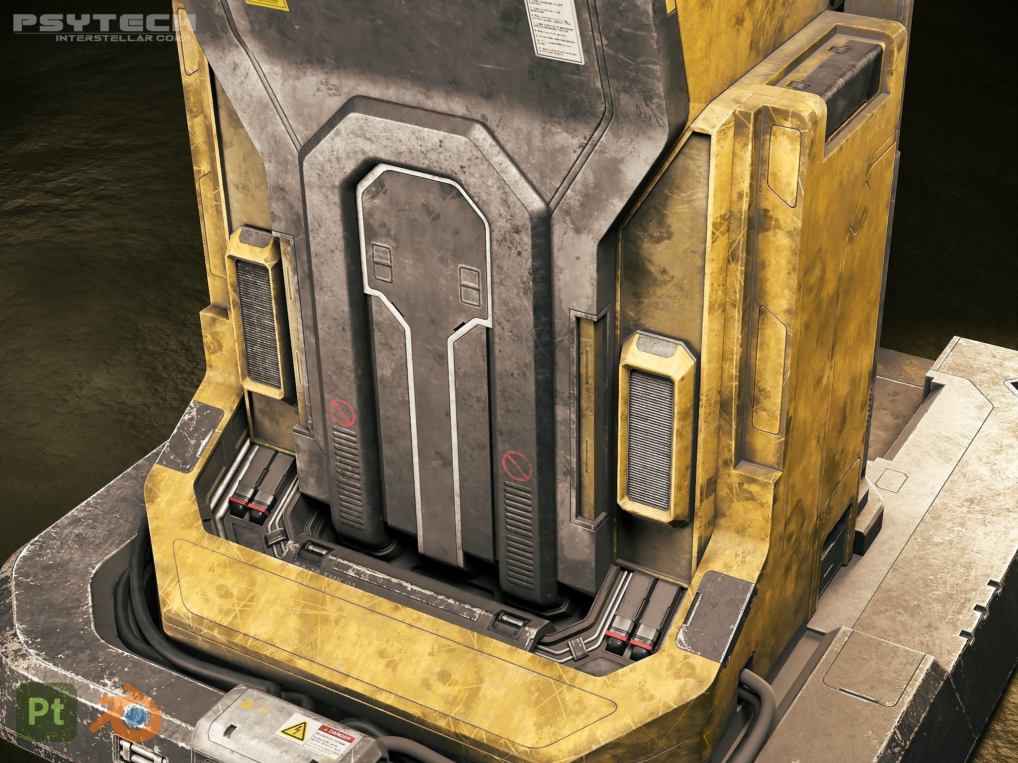 Scifi Terminal 3D model_4