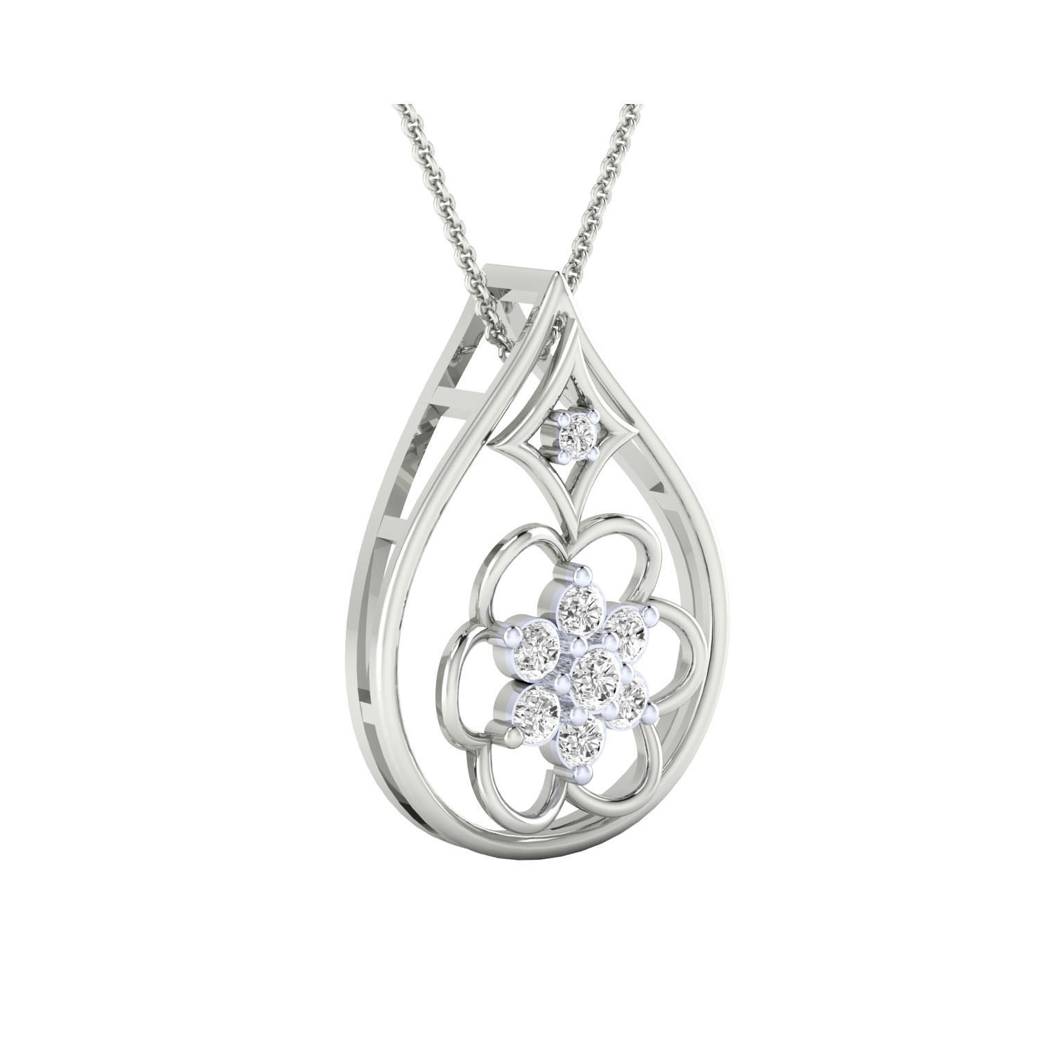 Women Pendant STL OBJ FBX Renders Details 3D print model_3