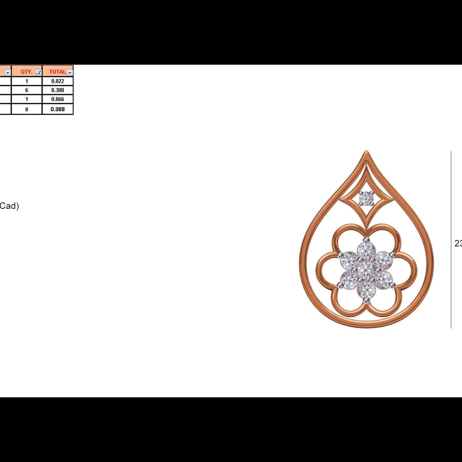 Women Pendant STL OBJ FBX Renders Details 3D print model_20