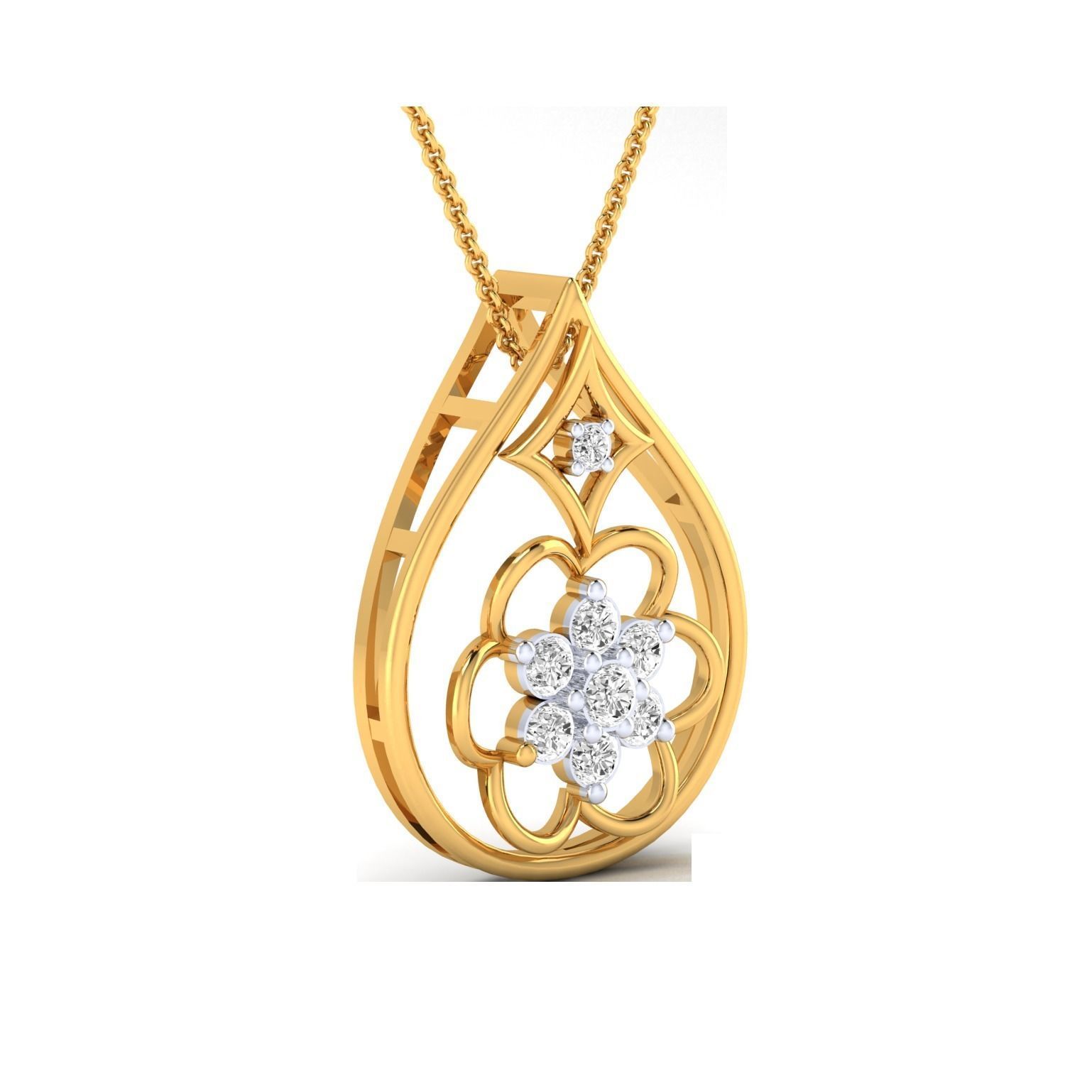 Women Pendant STL OBJ FBX Renders Details 3D print model_6