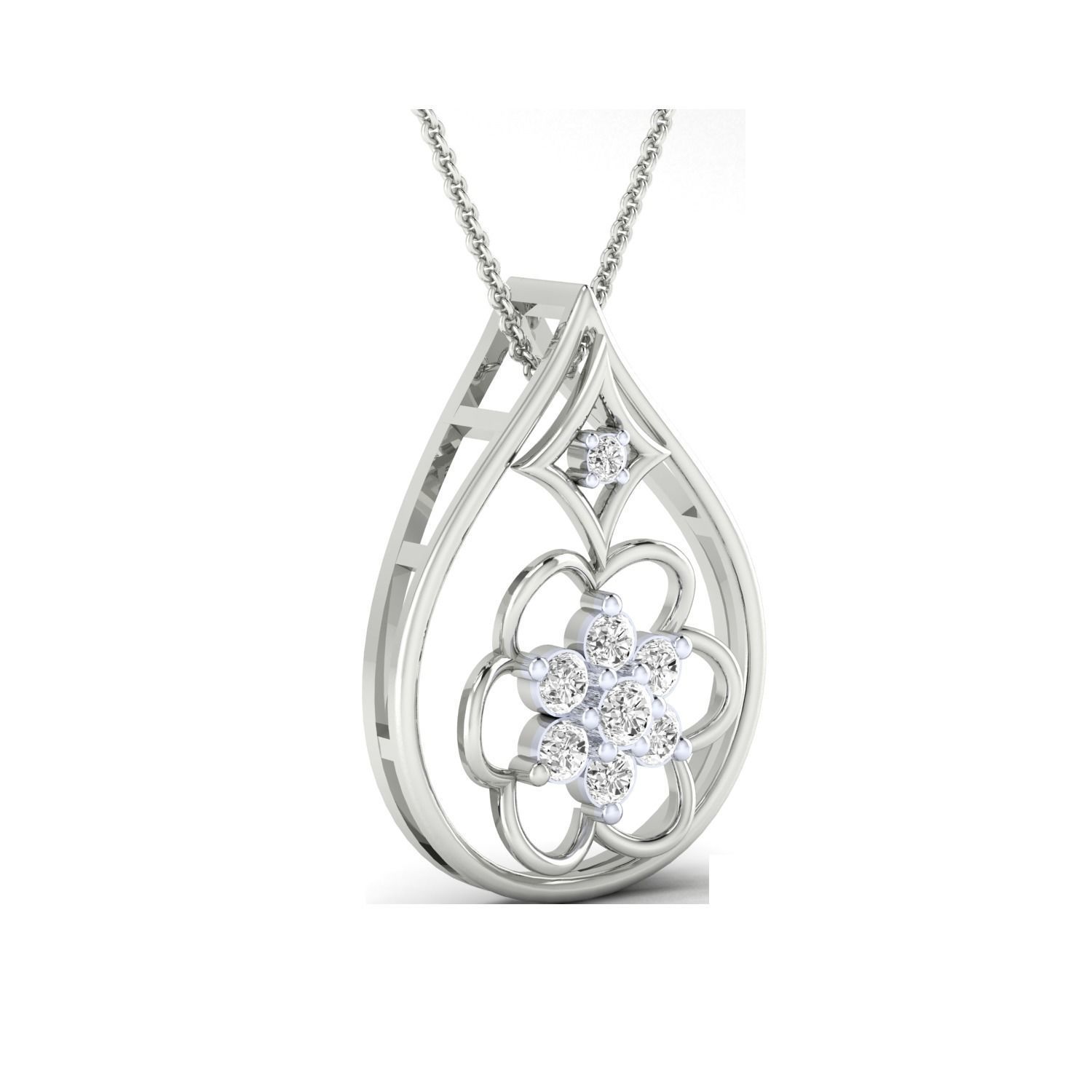 Women Pendant STL OBJ FBX Renders Details 3D print model_4