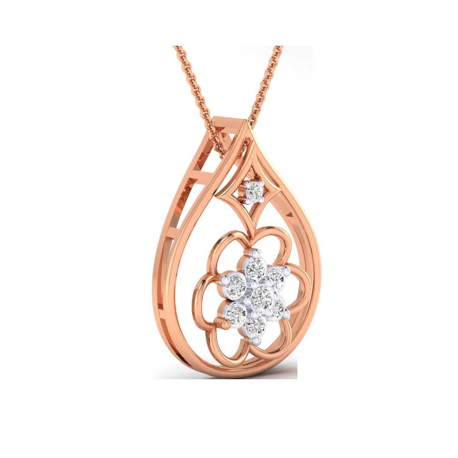 Women Pendant STL OBJ FBX Renders Details 3D print model_2