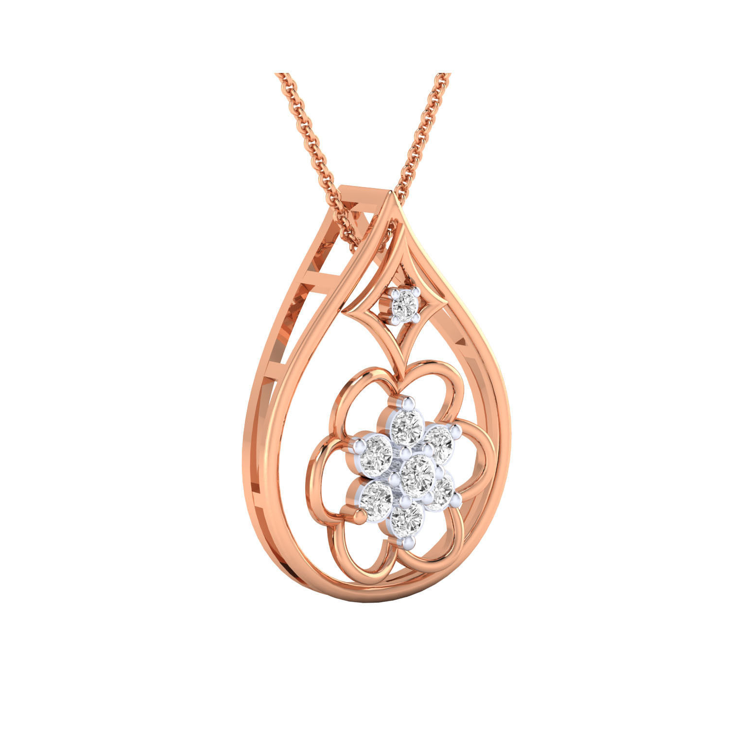 Women Pendant STL OBJ FBX Renders Details 3D print model_1