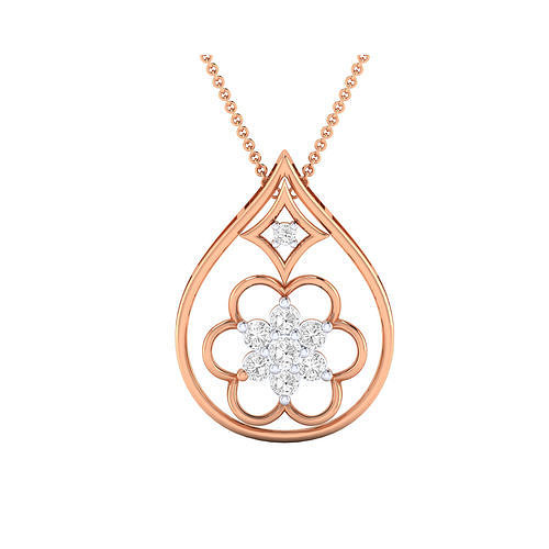 Women Flower Pendant STL OBJ FBX Renders Details 3D print model