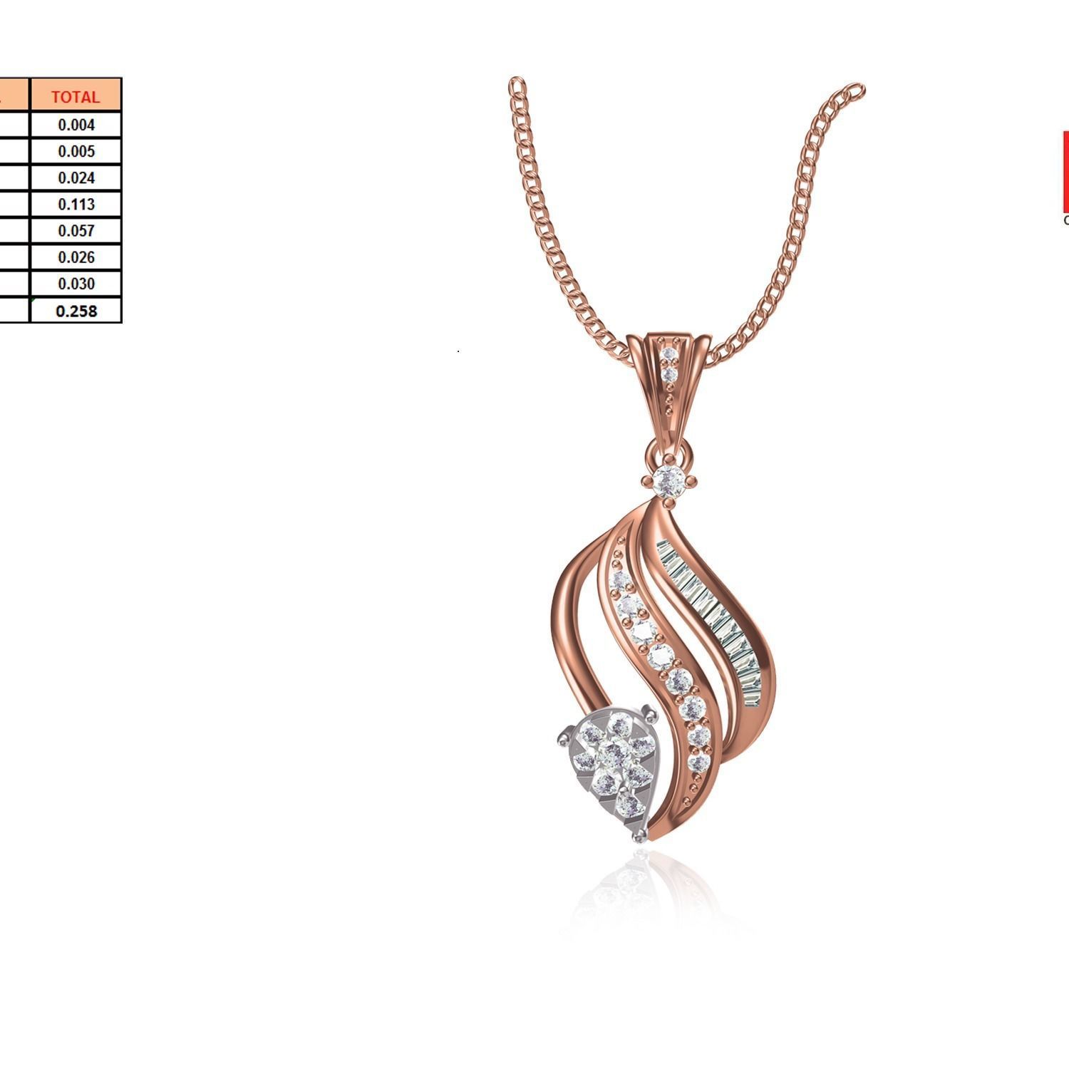 Women Pendant STL OBJ FBX Renders Details 3D print model_6