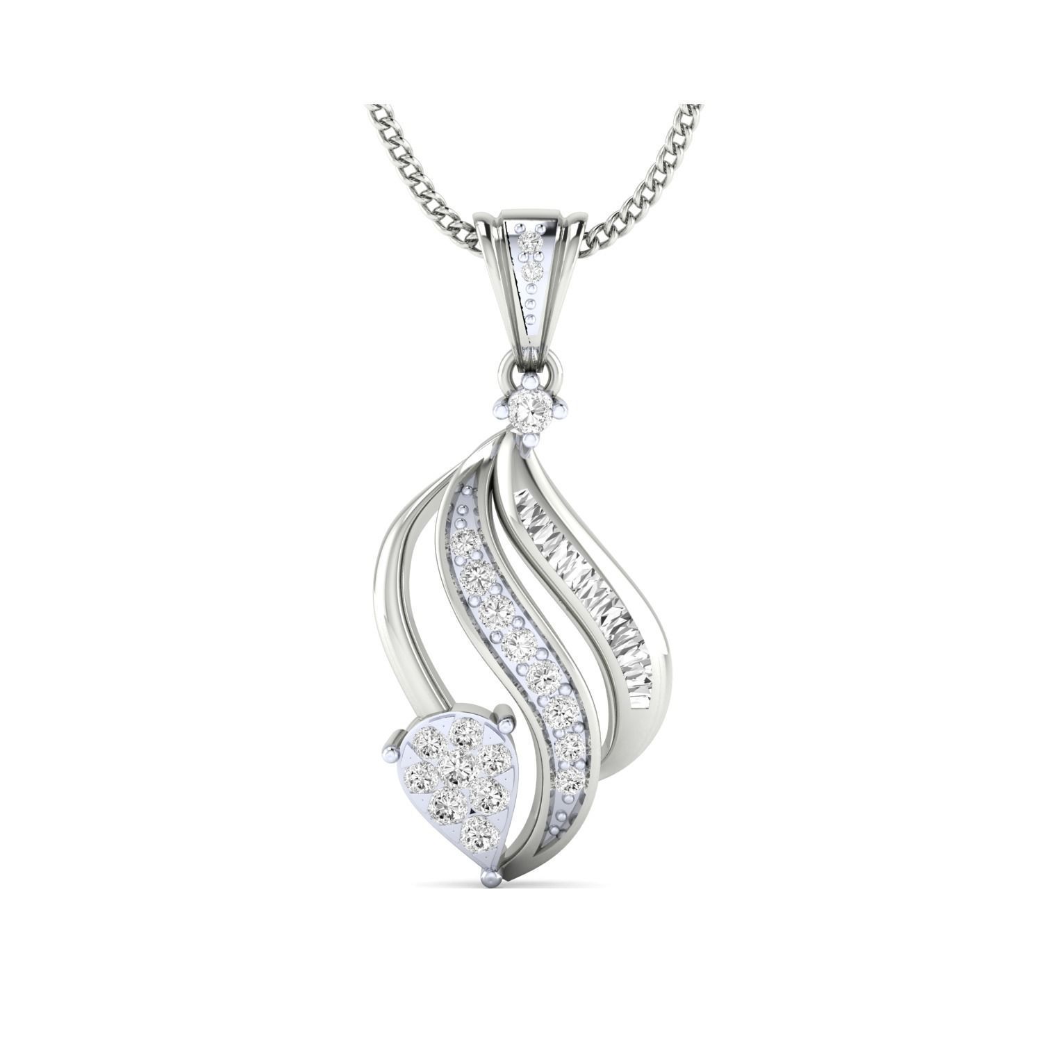 Women Pendant STL OBJ FBX Renders Details 3D print model_9