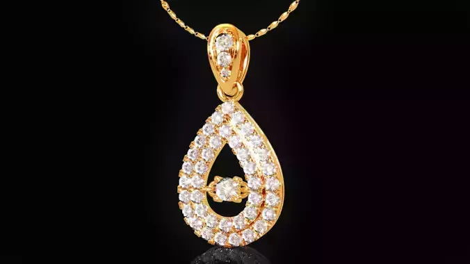 Water Drop Diamond Pendants