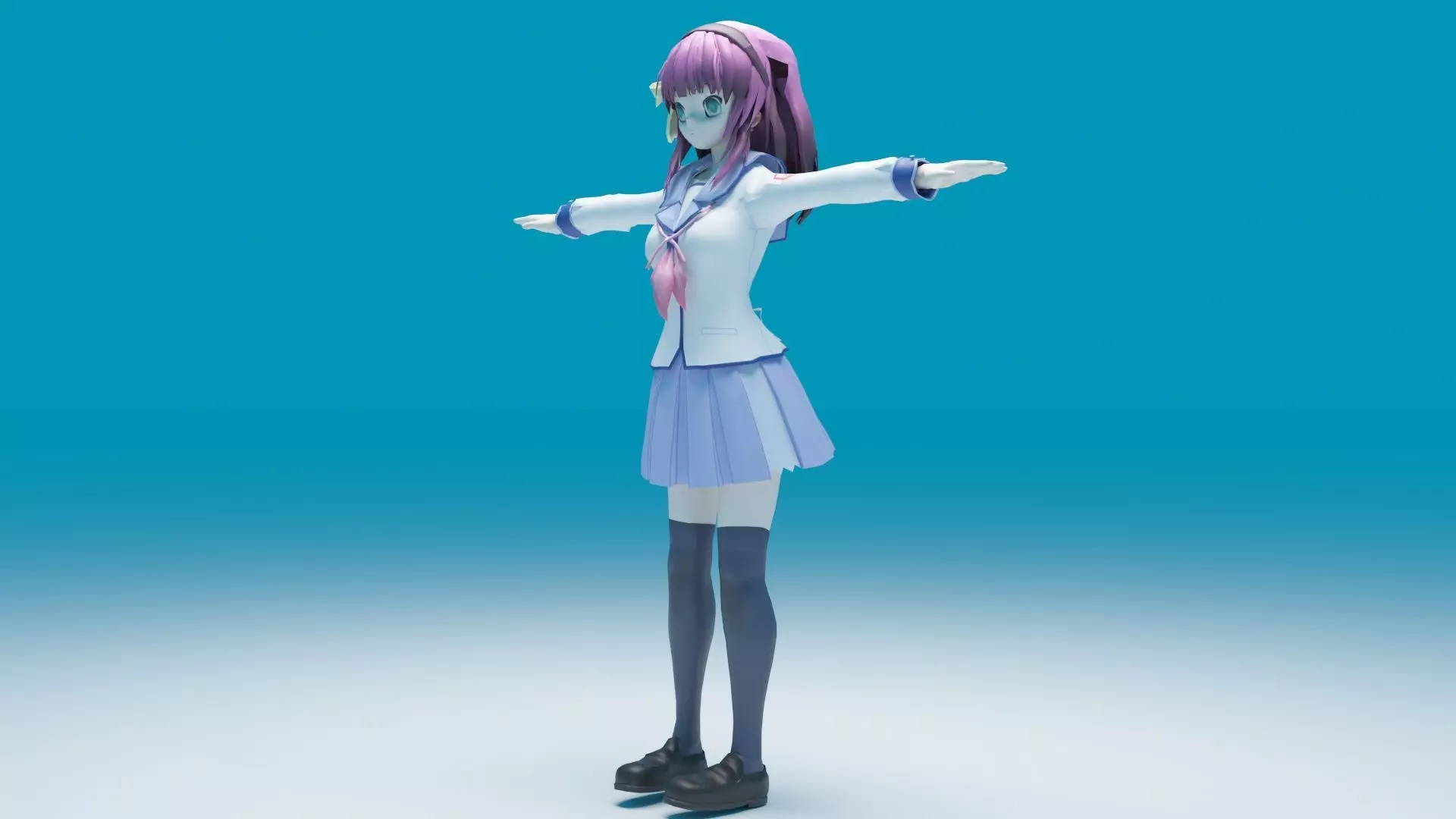 Nakamura Yuri - Angel Beats Free 3D model