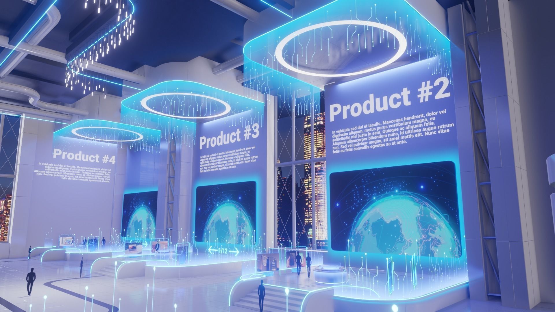 Sci Fi Exhibition Hall Interior with real world scale 2 3D model_6