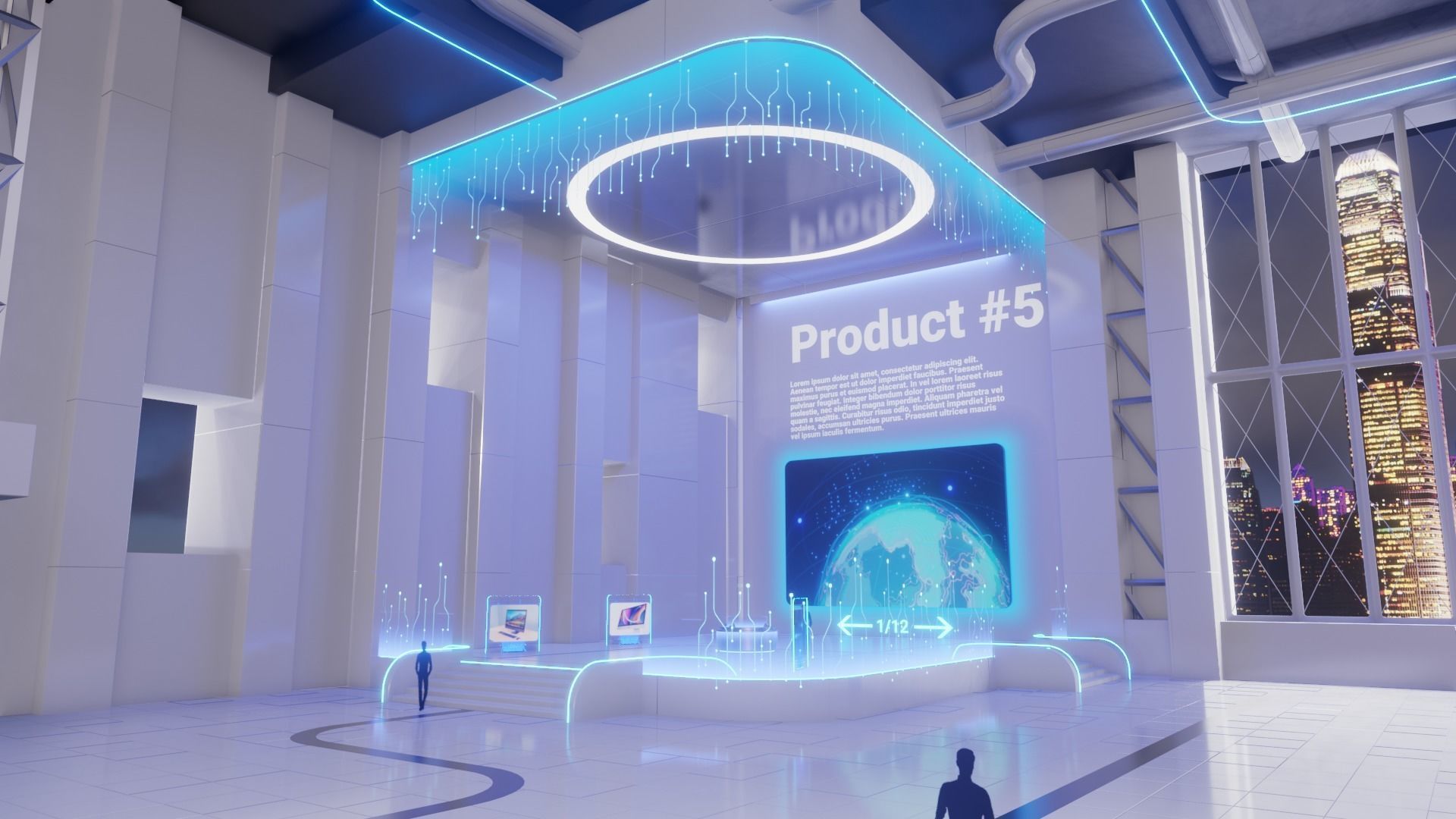 Sci Fi Exhibition Hall Interior with real world scale 2 3D model_5