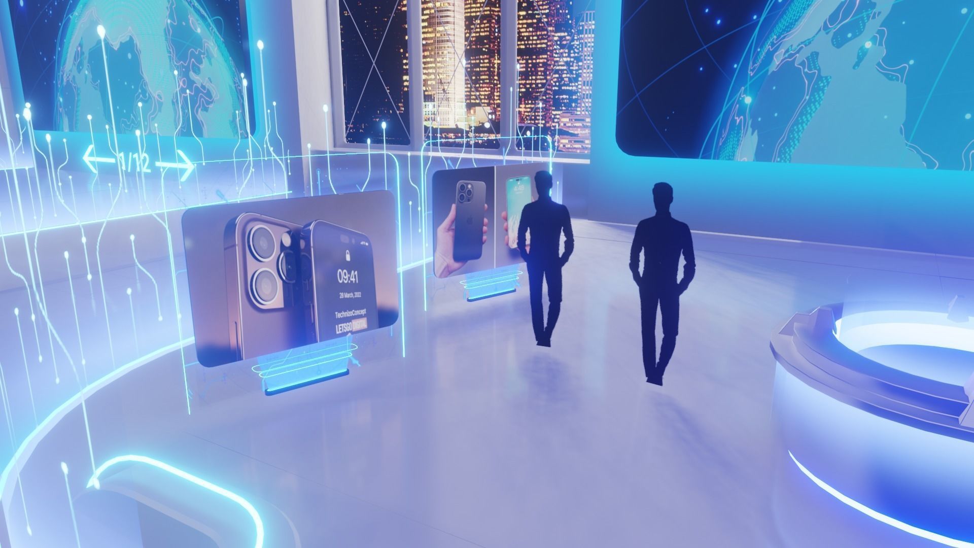 Sci Fi Exhibition Hall Interior with real world scale 2 3D model_10