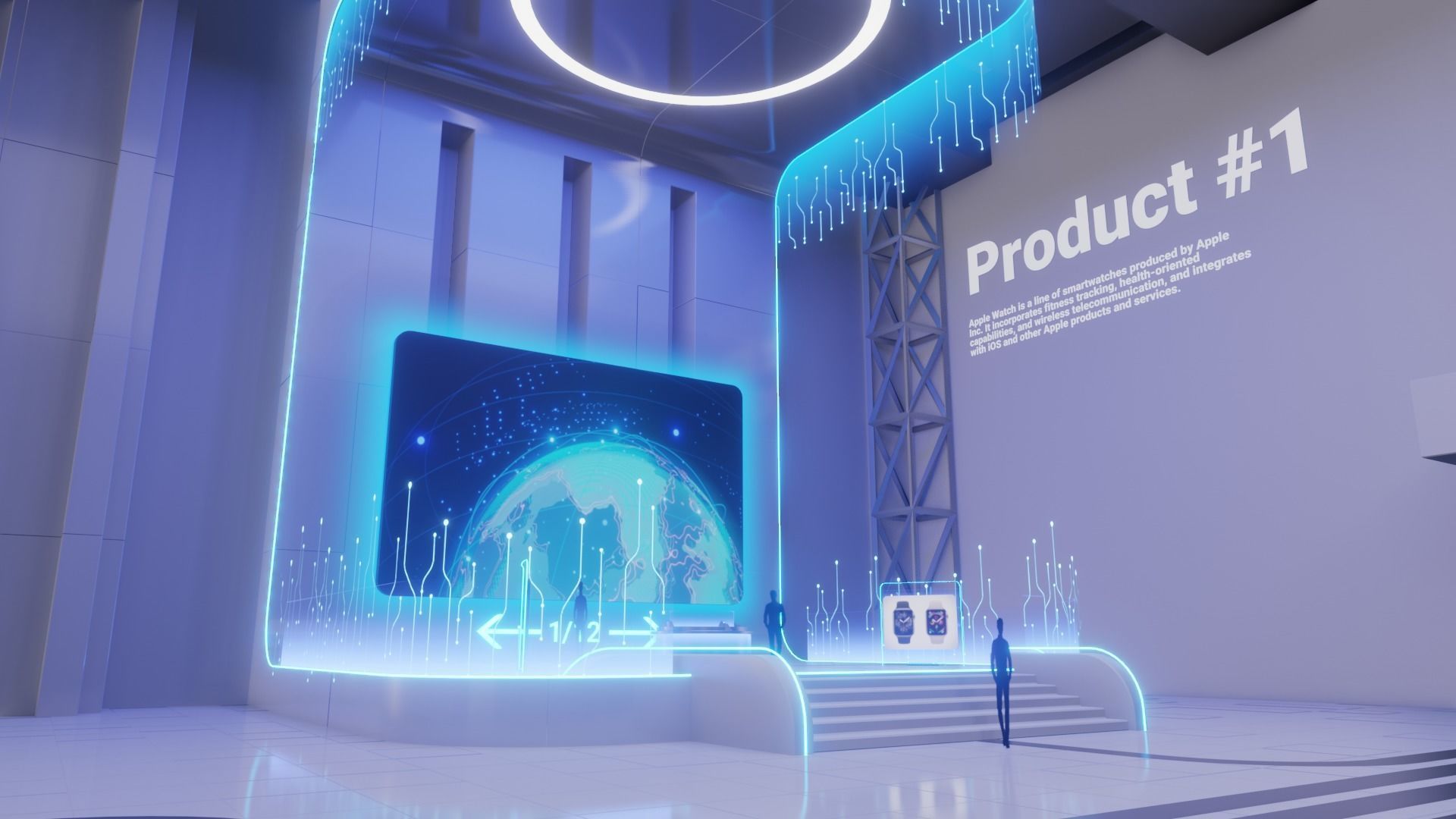 Sci Fi Exhibition Hall Interior with real world scale 2 3D model_7