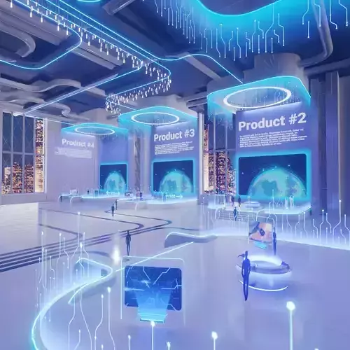 Sci Fi Exhibition Hall Interior with real world scale 2 3D model
