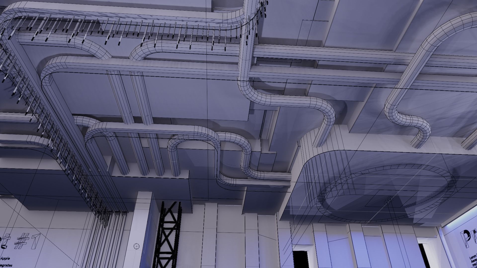 Sci Fi Exhibition Hall Interior with real world scale 2 3D model_13