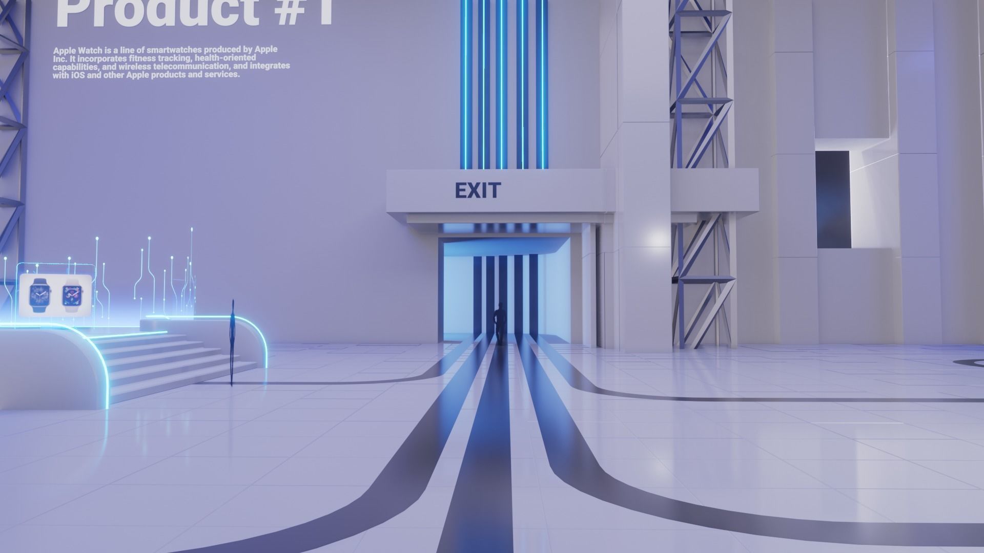 Sci Fi Exhibition Hall Interior with real world scale 2 3D model_11