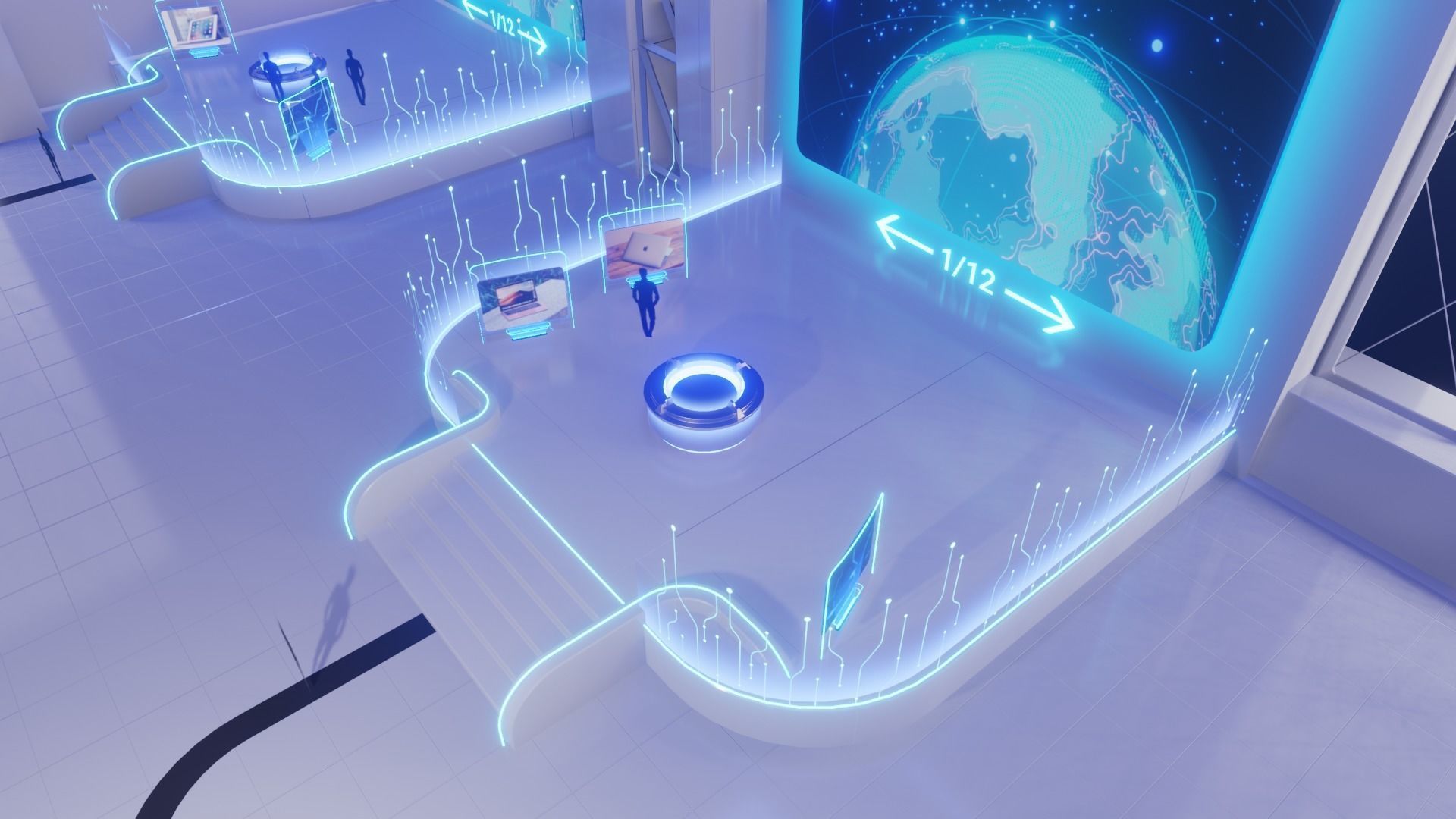 Sci Fi Exhibition Hall Interior with real world scale 2 3D model_4