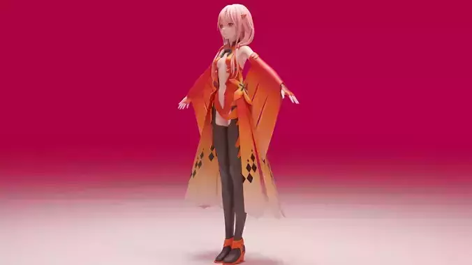 Yuzuriha Inori - Guilty Crown 3D model