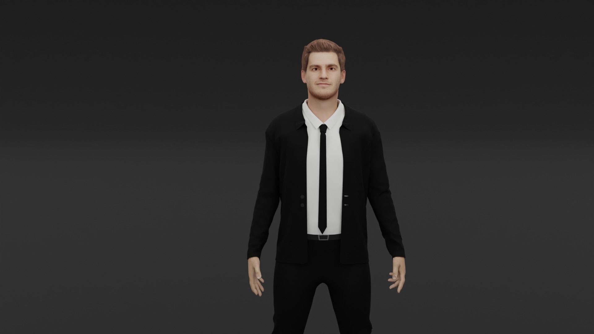 Andrew Garfield Low-poly 3D model_5