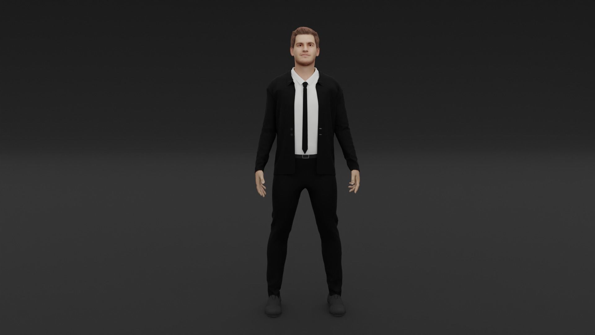 Andrew Garfield Low-poly 3D model_1