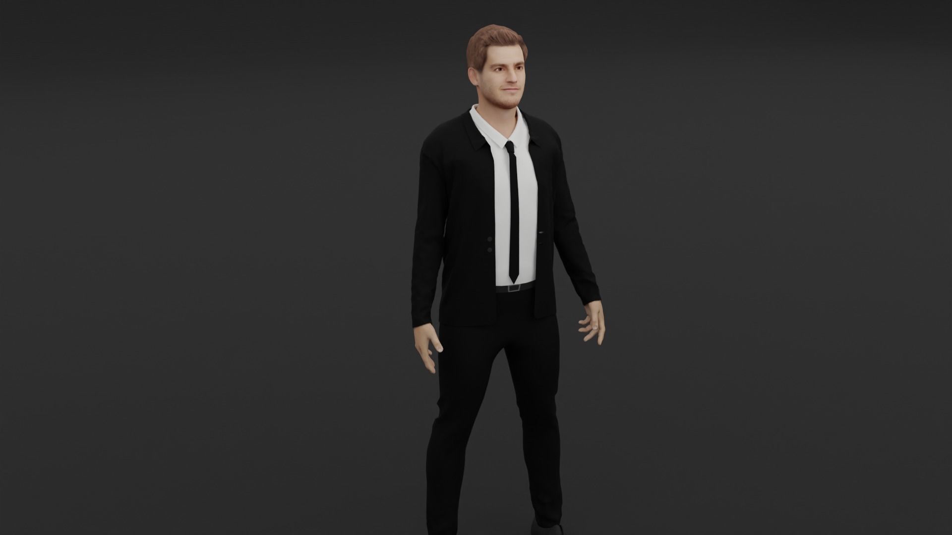 Andrew Garfield Low-poly 3D model_2