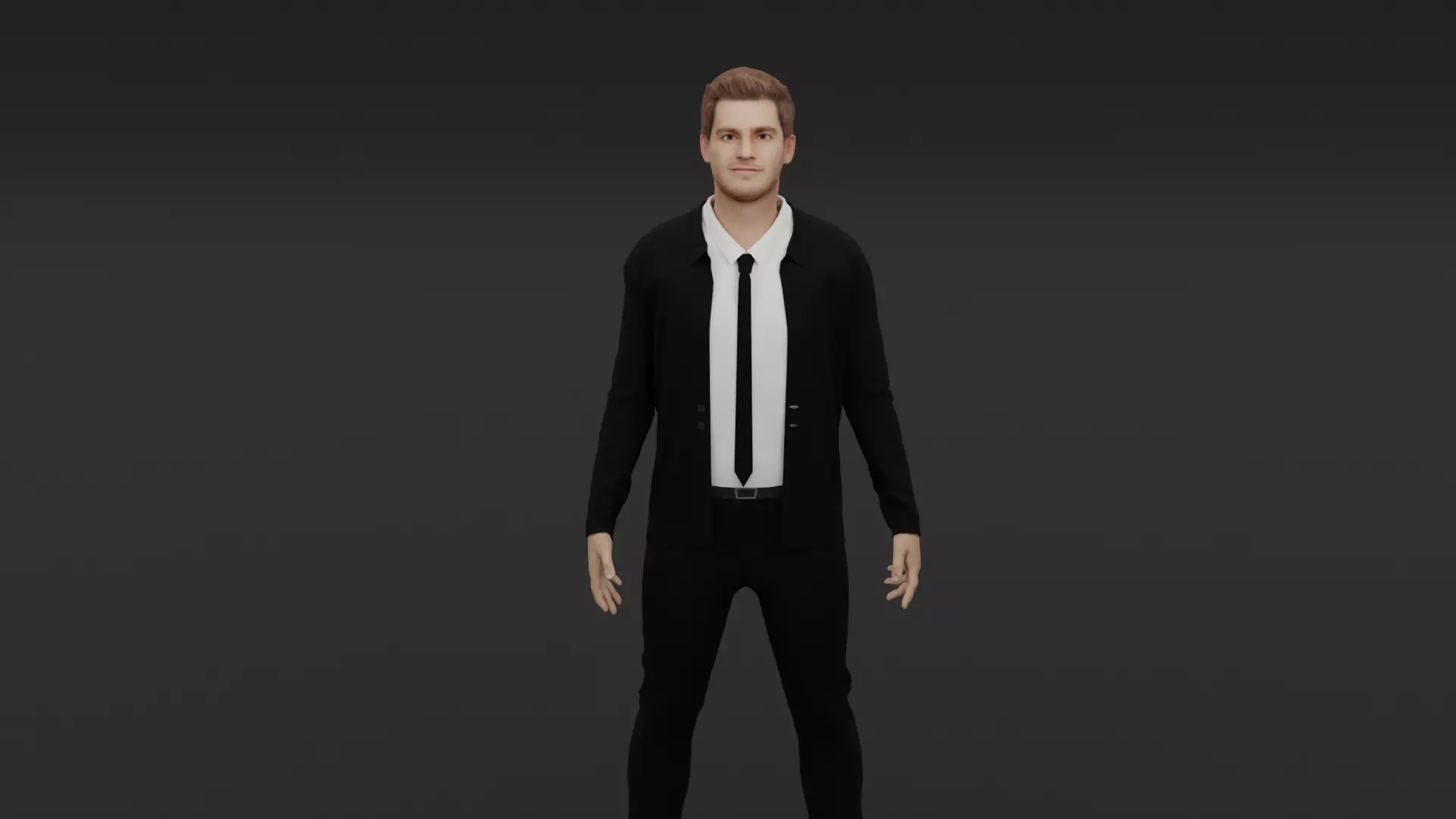Andrew Garfield Low-poly 3D model_0